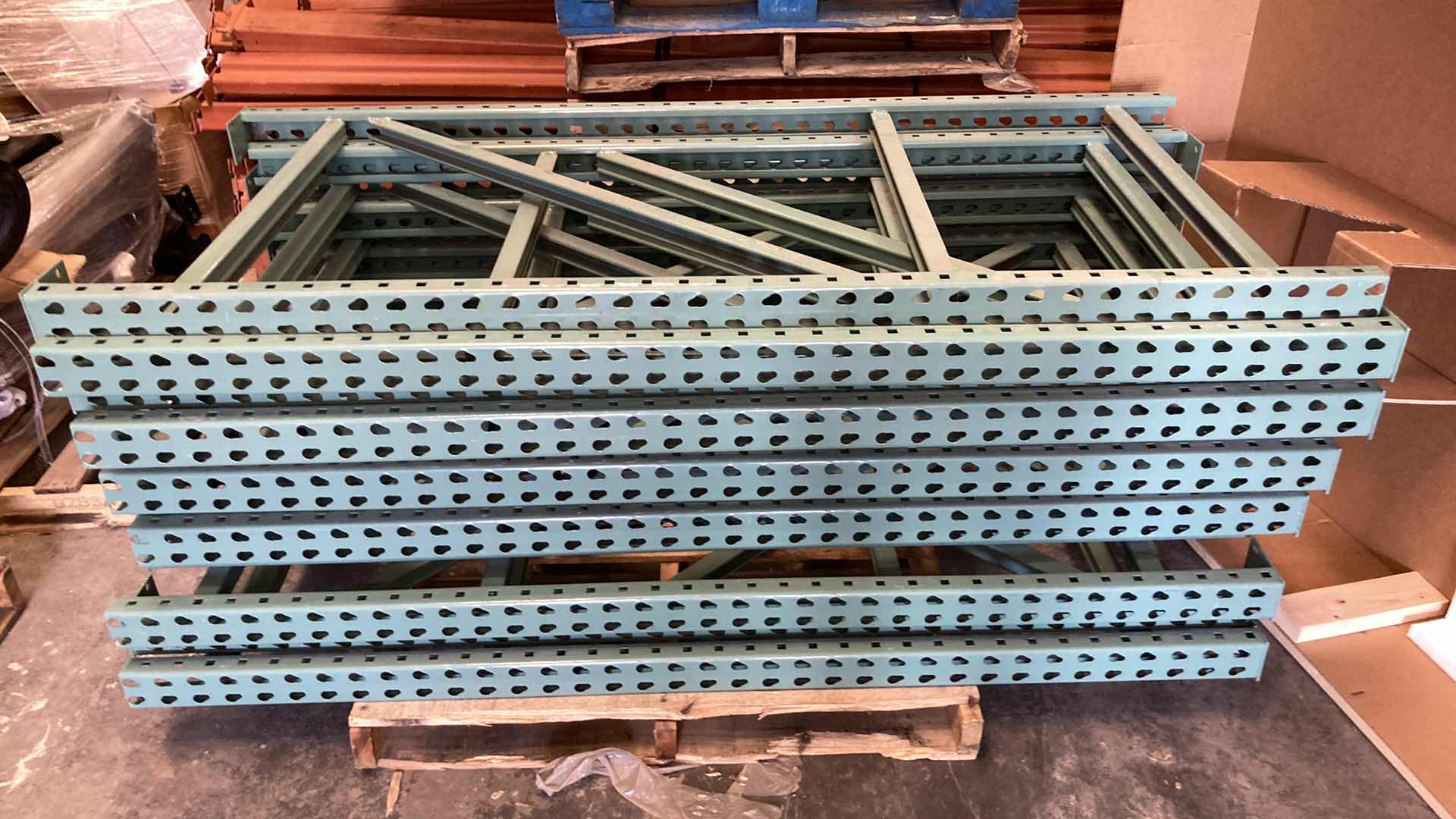 Photo 1 of HEAVY DUTY PALLET RACK UPRIGHTS ONLY (2) 34” X 72”