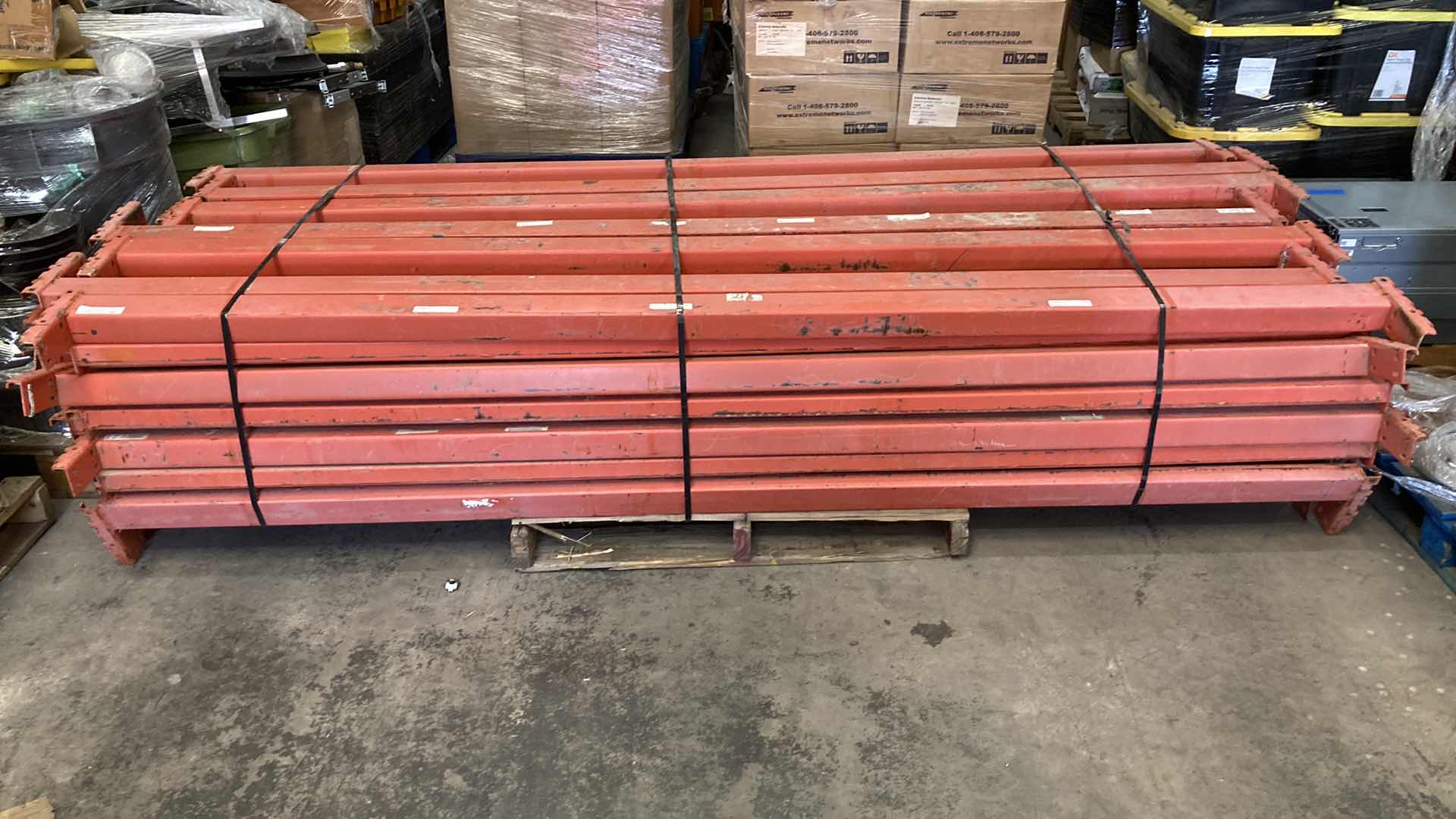 Photo 1 of HEAVY DUTY PALLET RACK CROSS BEAMS ONLY (4) 3.5” X 110”