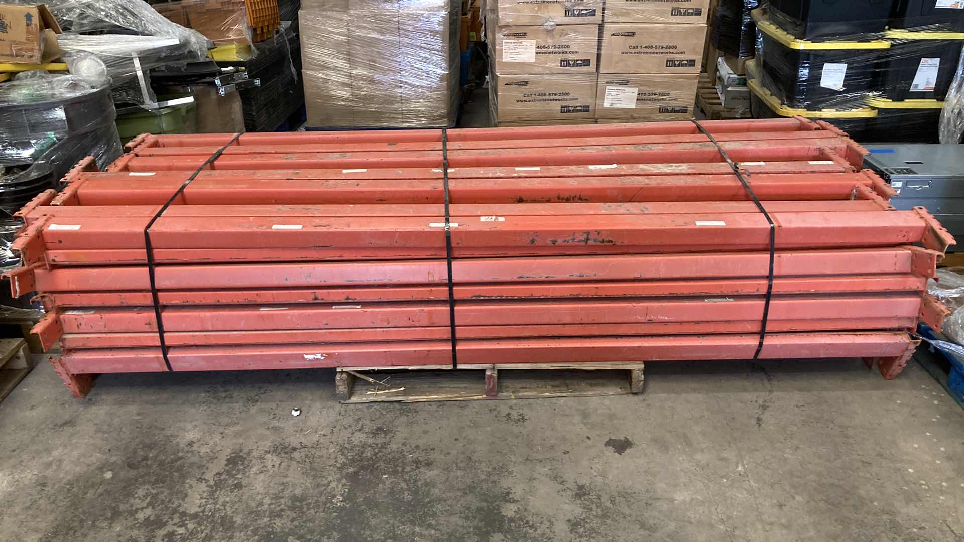 Photo 1 of HEAVY DUTY PALLET RACK CROSS BEAMS ONLY (4) 3.5” X 110”