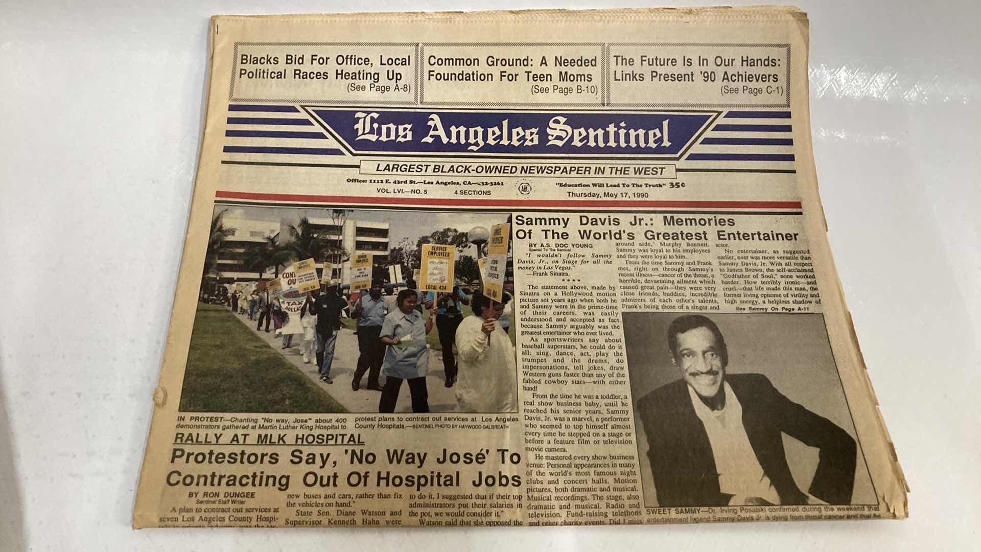 Photo 7 of LA TIMES NEWSPAPERS DEC 29 1989, MAY 19 1990, SEP 13 2001 W LA SENTINEL MAY 17 1990