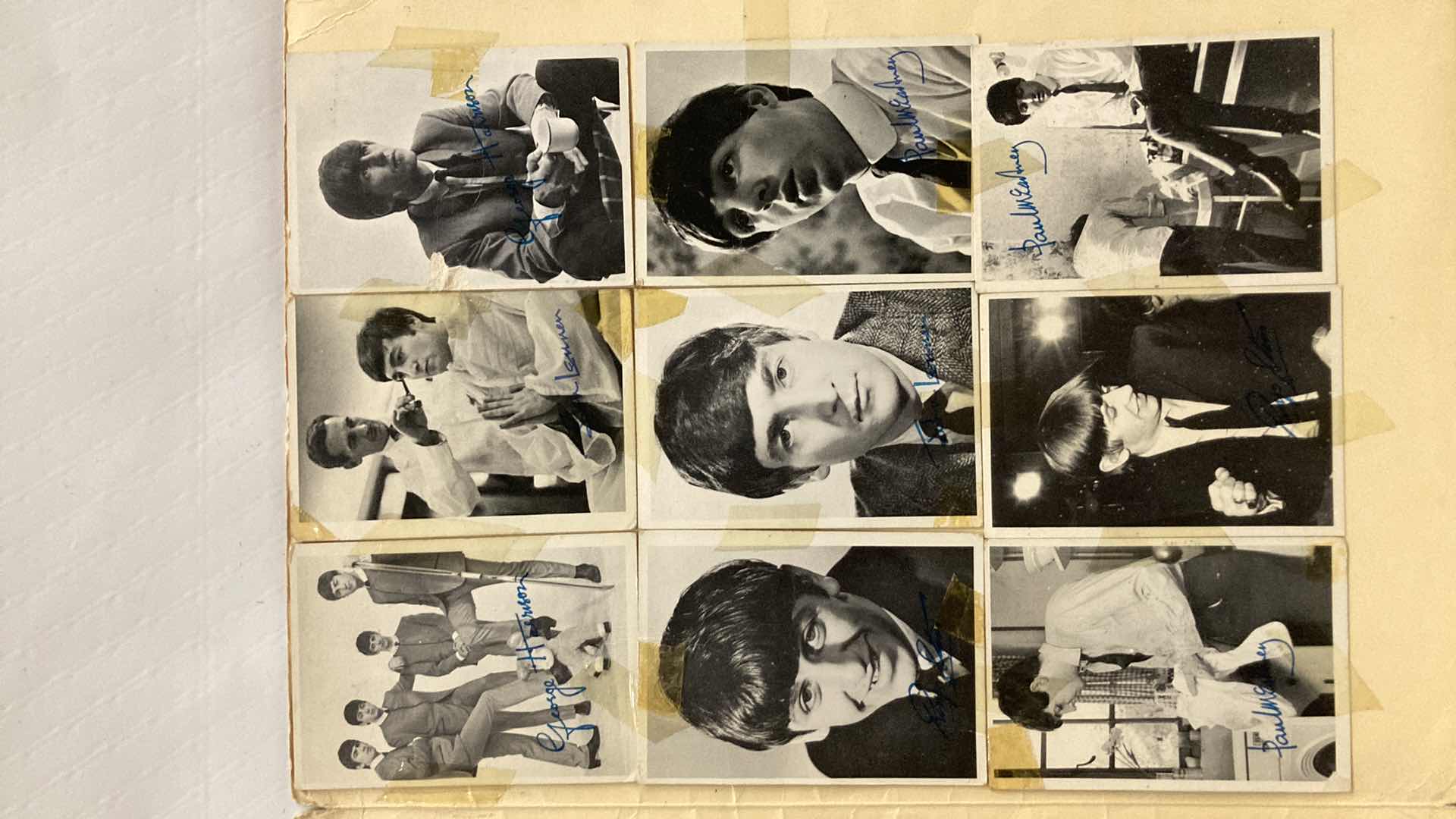 Photo 5 of BEATLES PHOTO COLLAGE AUTOGRAPHED BY BEATLES ATTACHED TO FOLDER