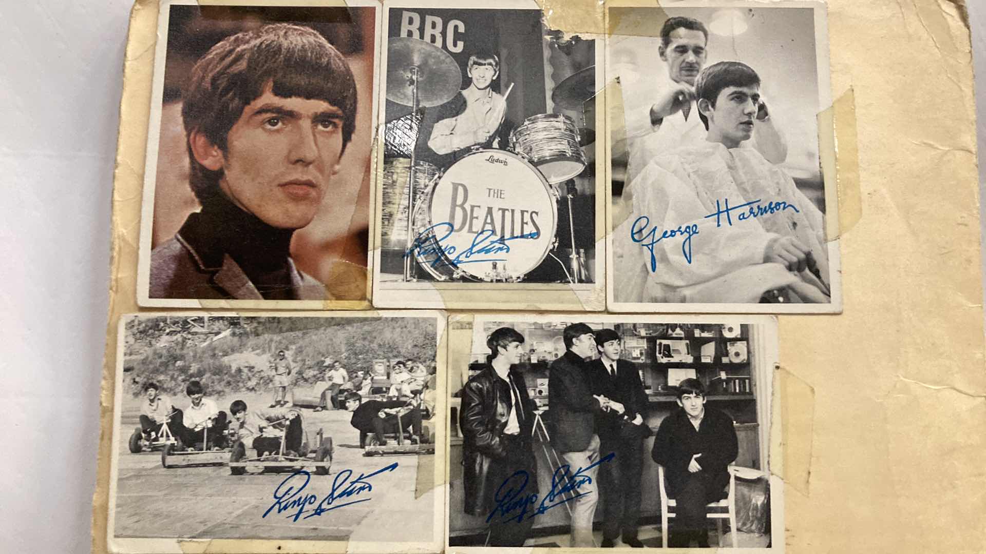 Photo 10 of BEATLES PHOTO COLLAGE AUTOGRAPHED BY BEATLES ATTACHED TO FOLDER