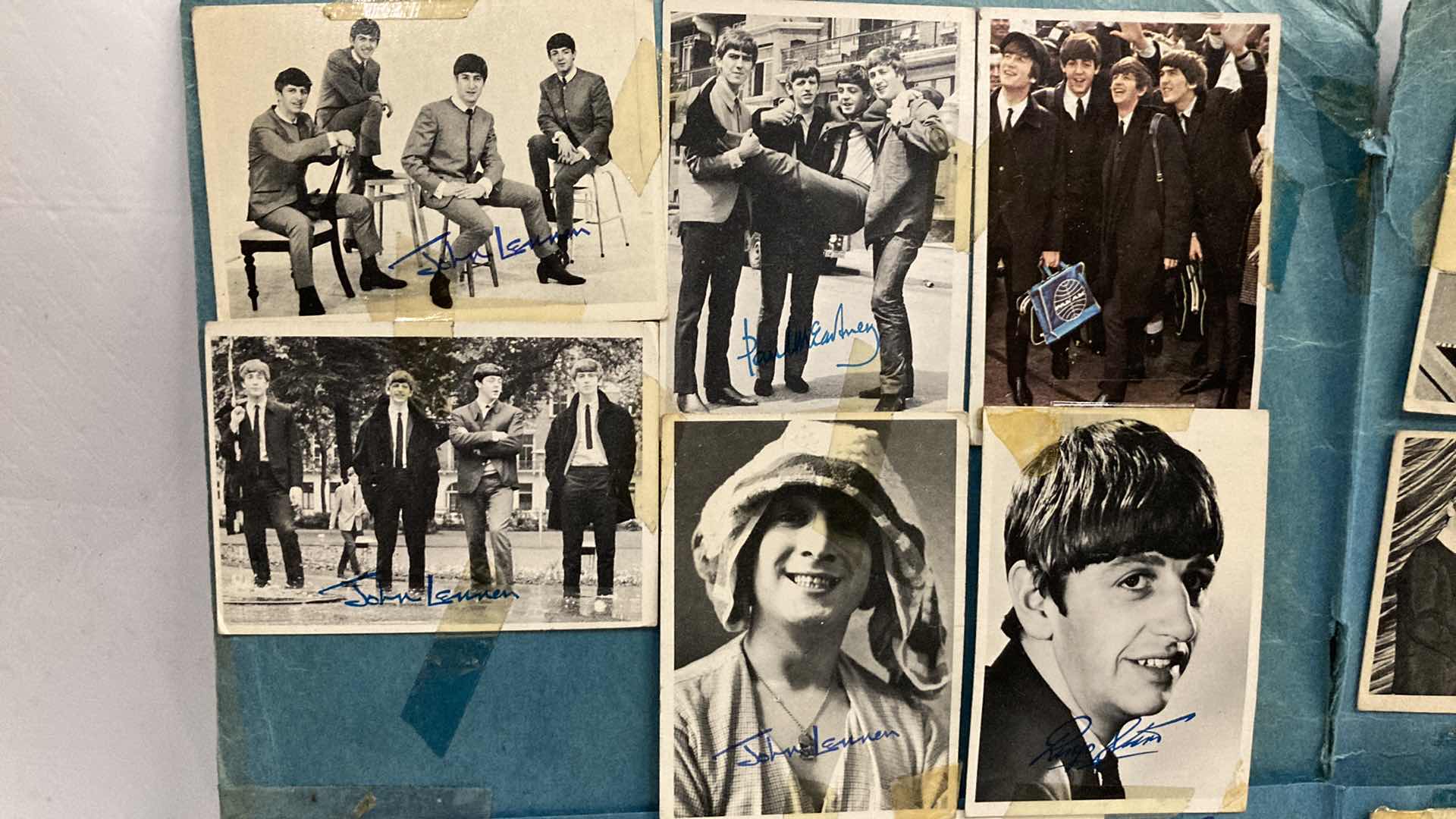 Photo 3 of BEATLES PHOTO COLLAGE AUTOGRAPHED BY BEATLES ATTACHED TO FOLDER