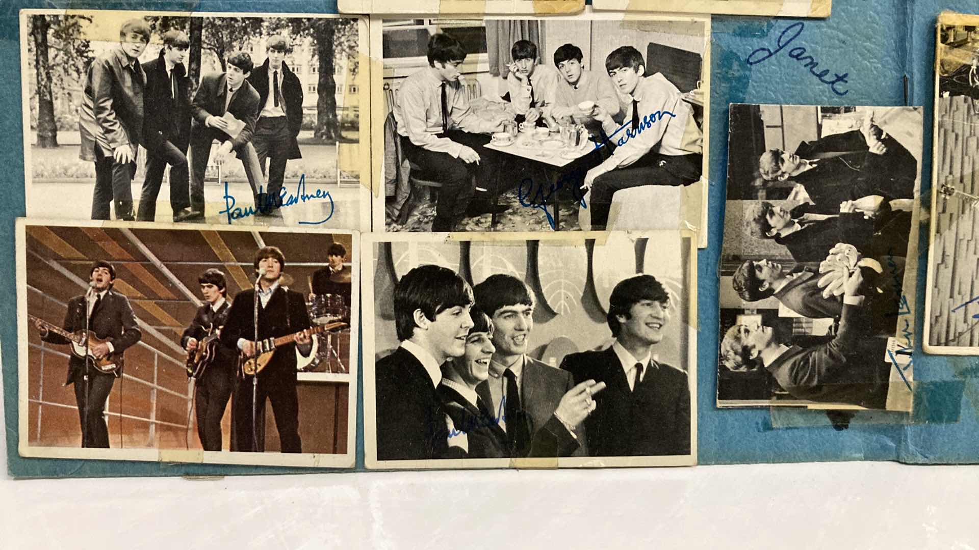 Photo 4 of BEATLES PHOTO COLLAGE AUTOGRAPHED BY BEATLES ATTACHED TO FOLDER