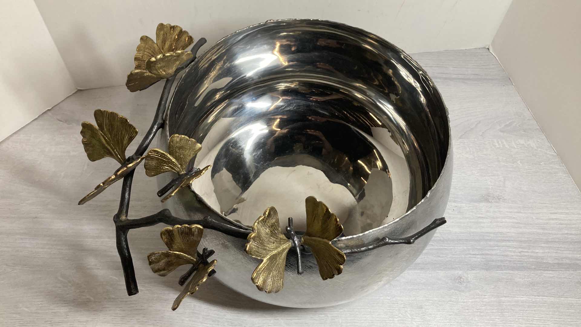 Photo 6 of MICHAEL ARAM BUTTERFLY GINKGO SERVING BOWL 15” X 13” H 9”