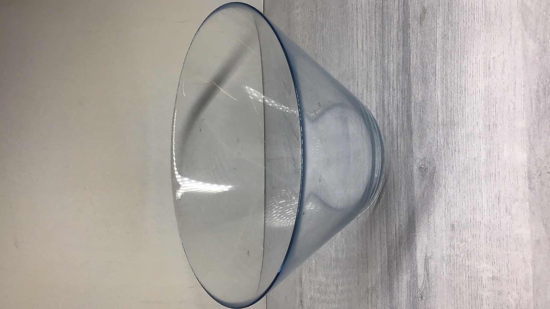 Photo 1 of CLEAR GLASS CONTEMPORARY SERVING BOWL 10.5” X H6”