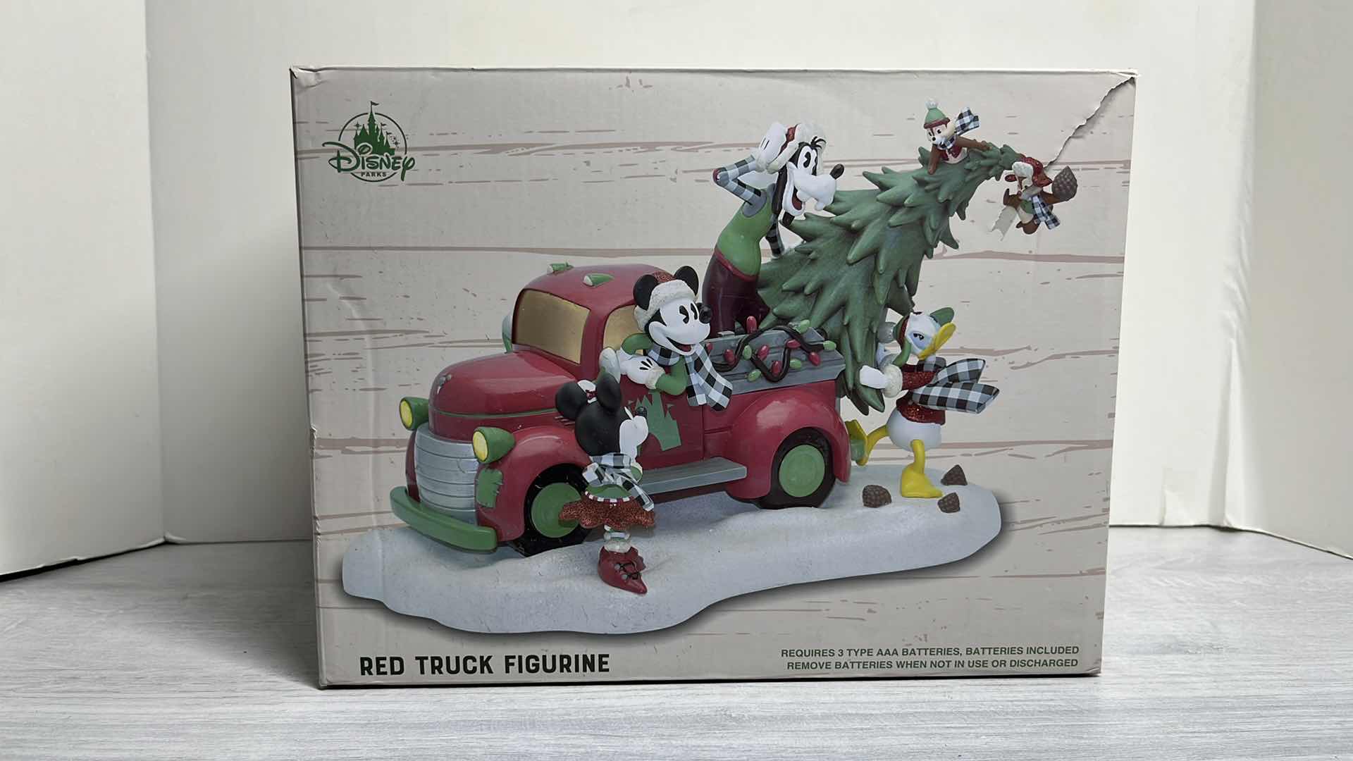 Photo 1 of DISNEY PARKS RED TRUCK LIGHT-UP FIGURINE BATTERY OPERATED FAC-037774-19161