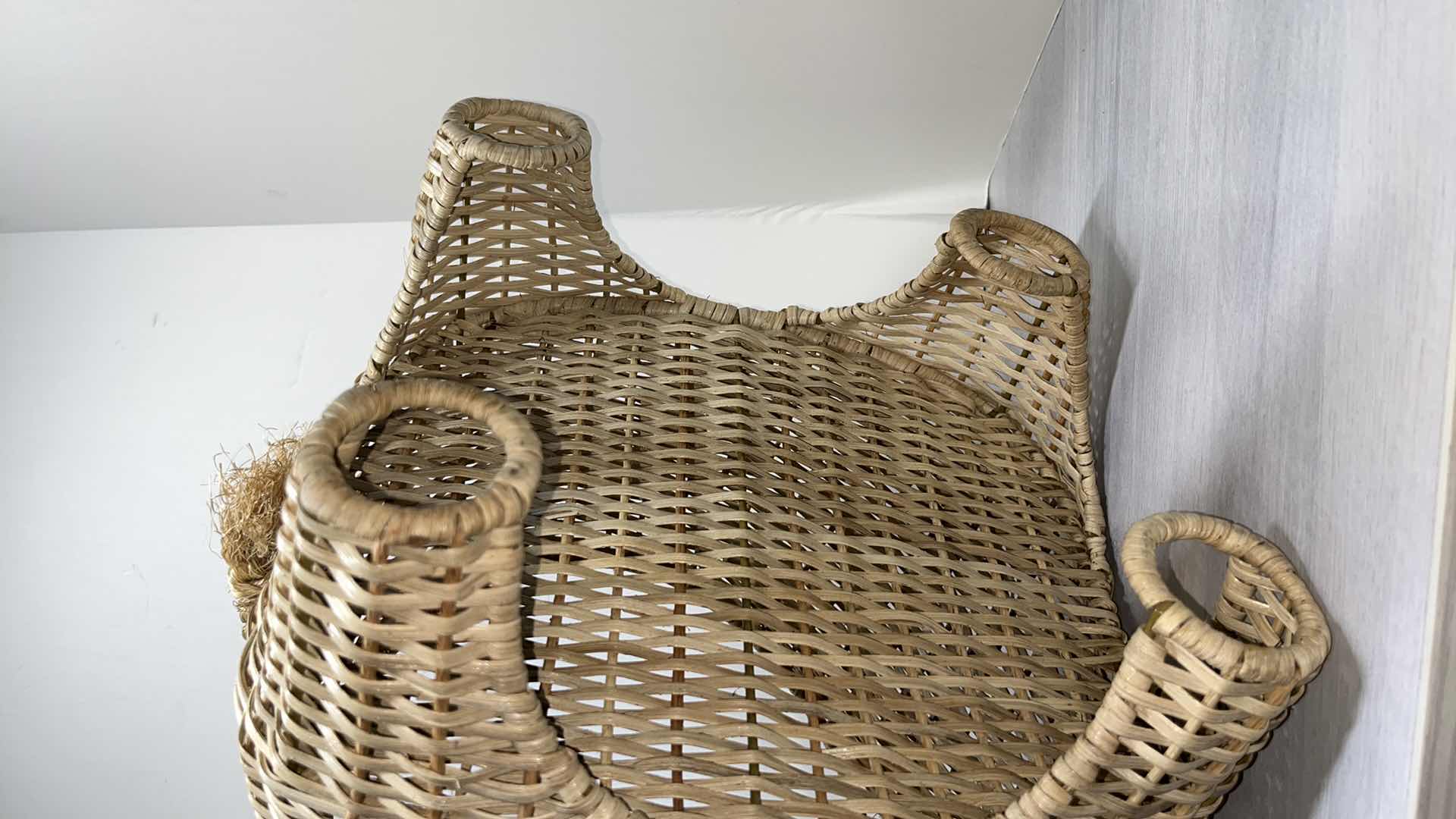 Photo 5 of NEW POTTERY BARN BABY GIRAFFE SHAPED NATURAL WICKER BASKET 18” X 13” H26.5”