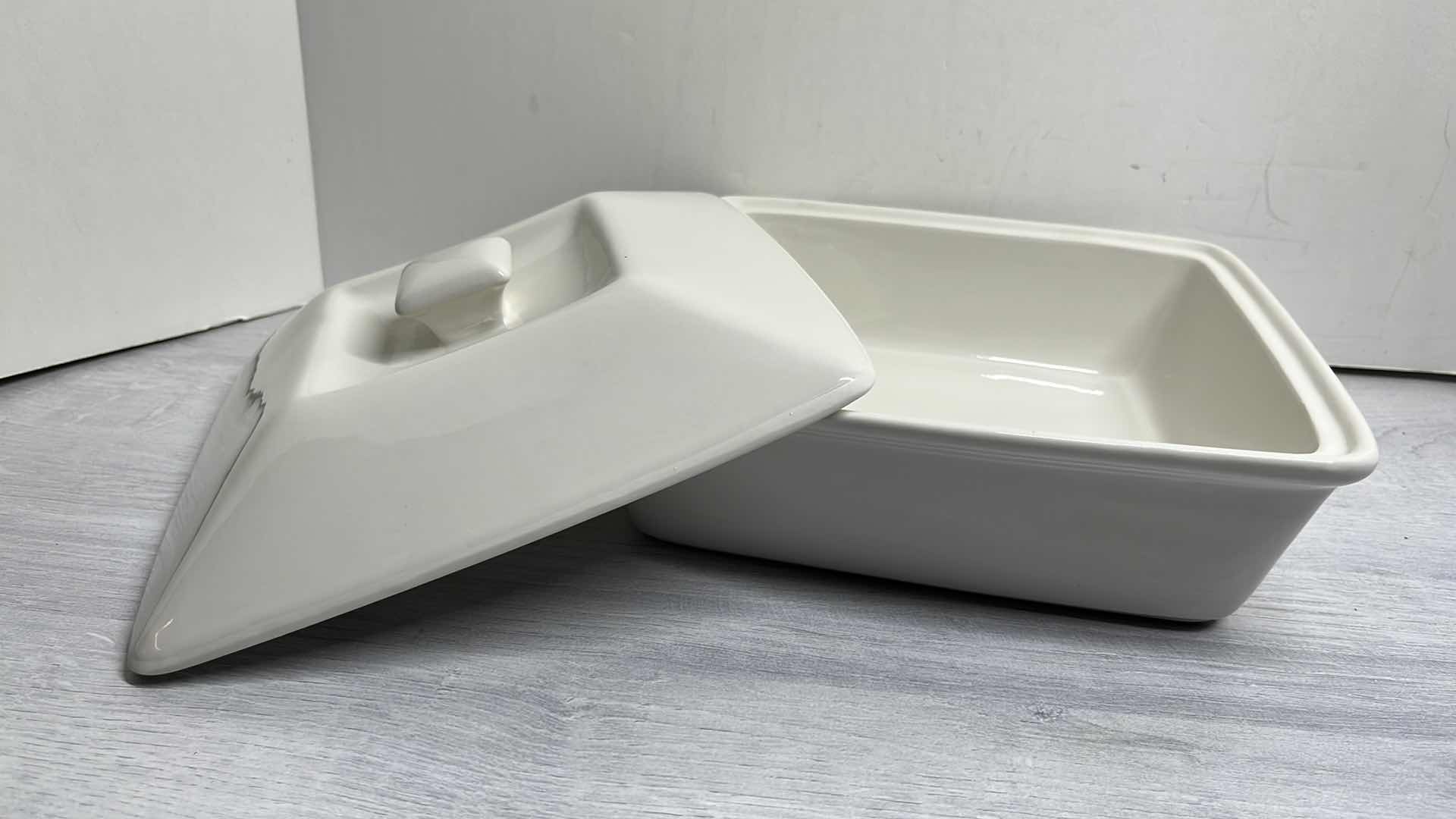 Photo 3 of 10 STRAWBERRY STREET NOVA WHITE 2 QT PORCELAIN SQUARE CASSEROLE DISH W LID 9.5” X 9.5” H2.75”