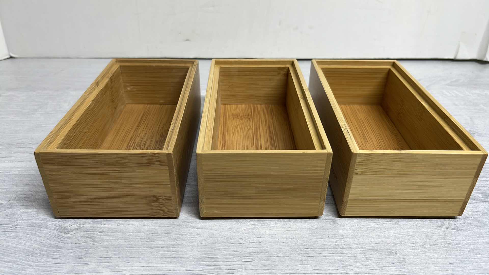 Photo 6 of THE CONTAINER STORE STACKABLE BAMBOO DRAWER ORGANIZERS (6 PCS)