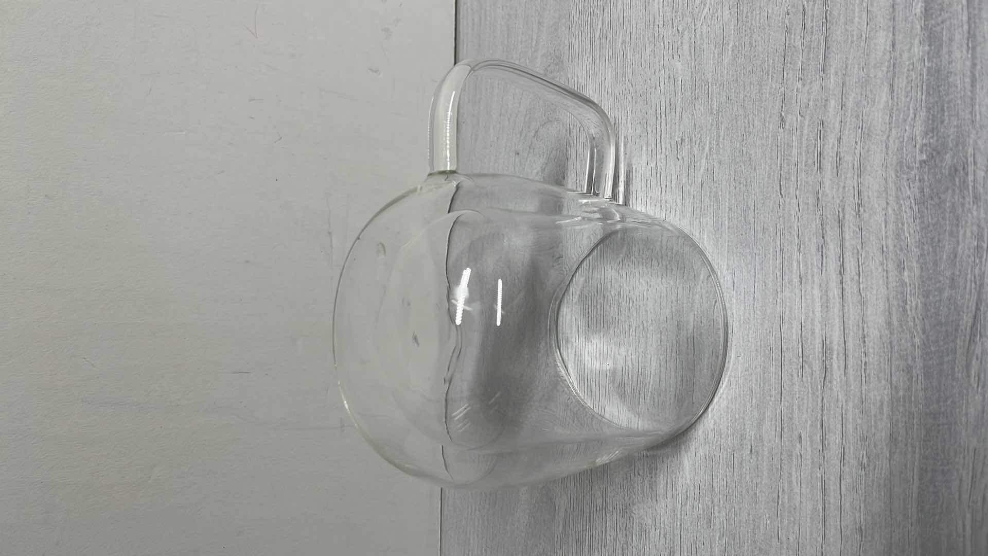 Photo 4 of DOUBLE WALL GLASS HEAT RESISTANT COFFEE MUGS (2)