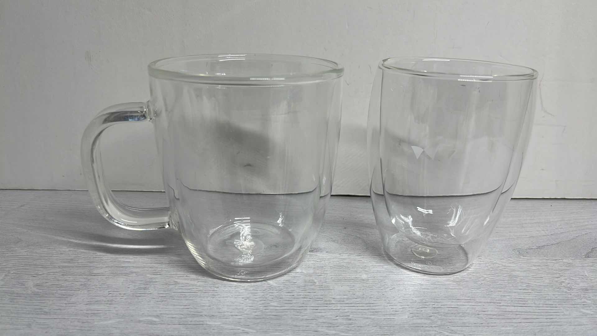 Photo 1 of BODUM DOUBLE WALL BISTRO HEAT RESISTANT GLASS MUG & CUP (2)
