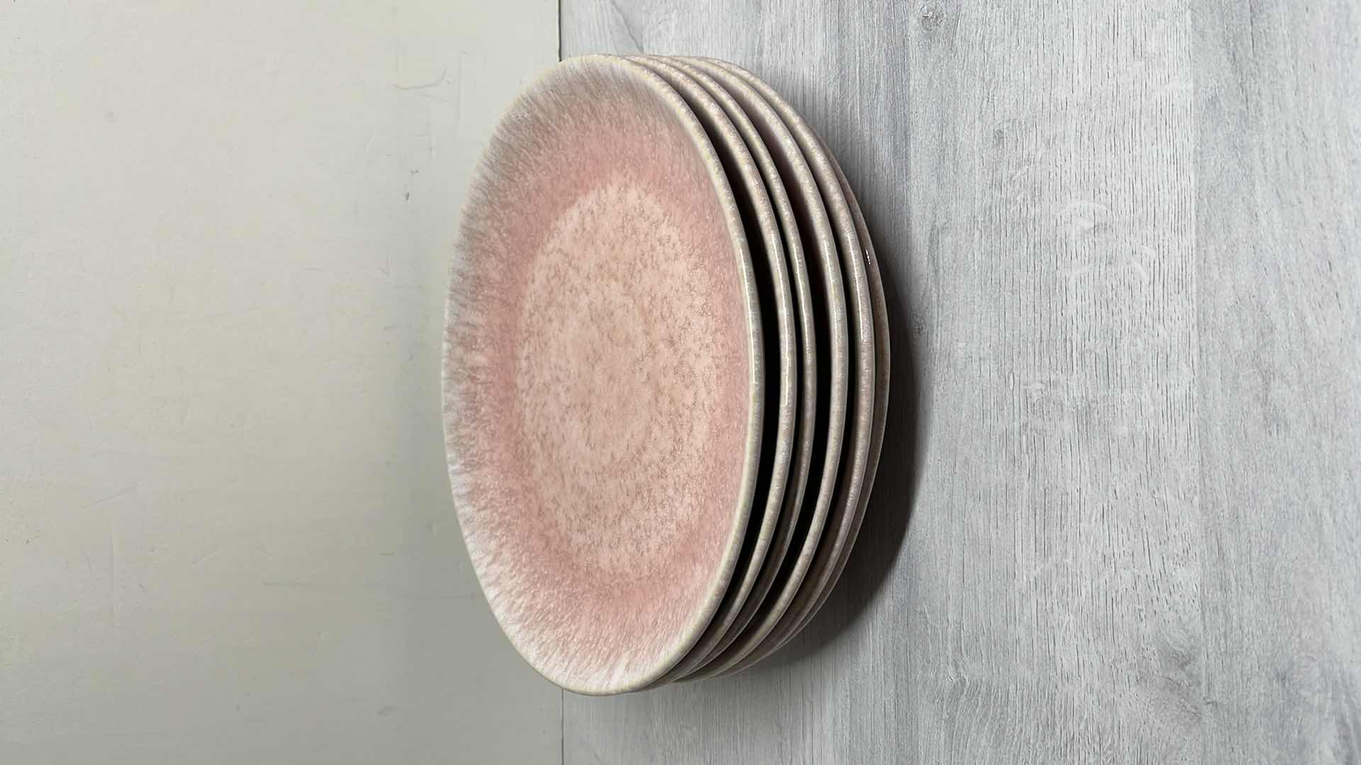 Photo 2 of WILLIAMS SONOMA CYPRUS REACTIVE GLAZE 10.25” DINNER PLATES, LIGHT PINK  (6)