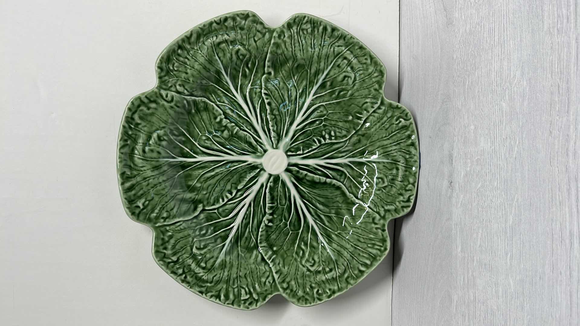 Photo 1 of BORDALLO PINHEIRO CABBAGE 12” CHARGER PLATE (2)