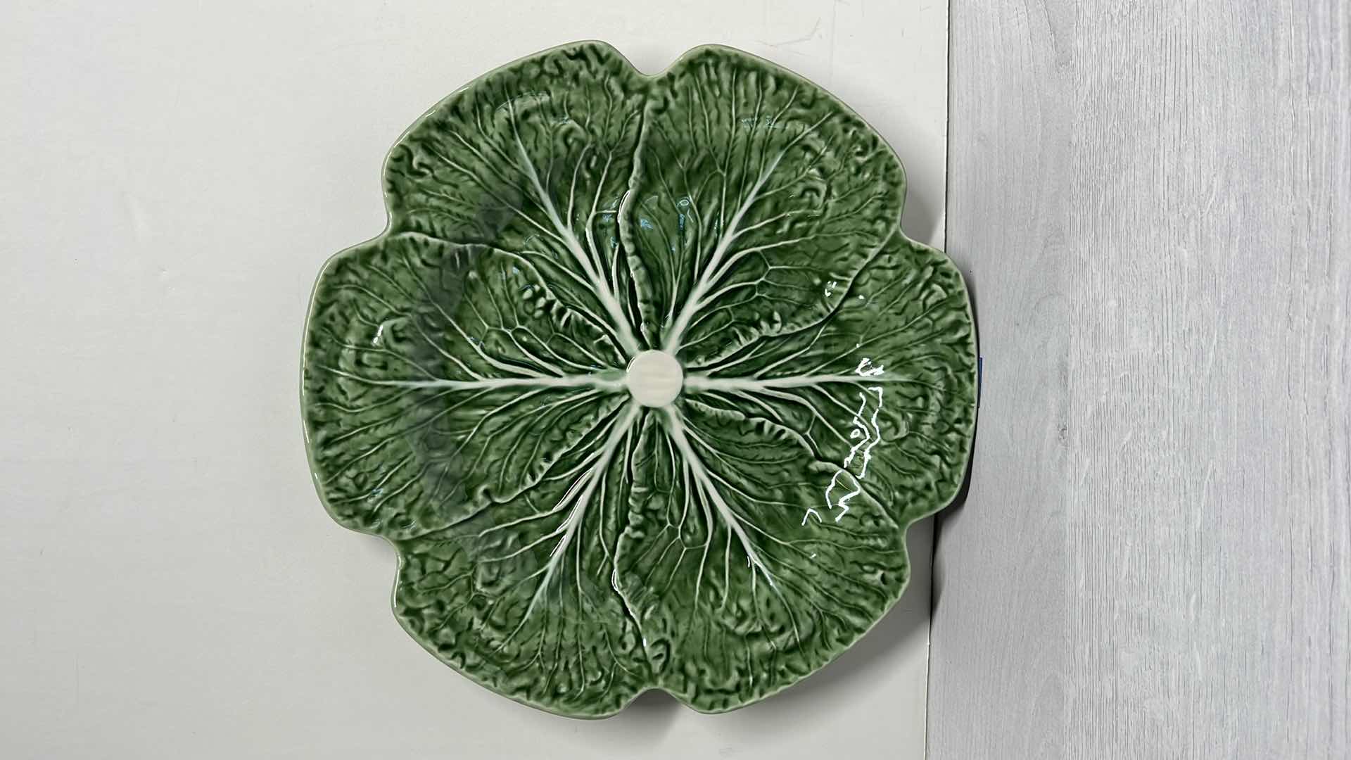 Photo 1 of BORDALLO PINHEIRO CABBAGE 12” CHARGER PLATE (2)