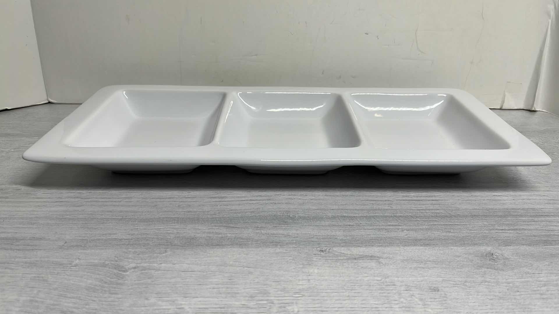 Photo 1 of TARGET HOME WHITE DIVIDED CERAMIC TRAY 7.25” X 16.5” H 1.5”