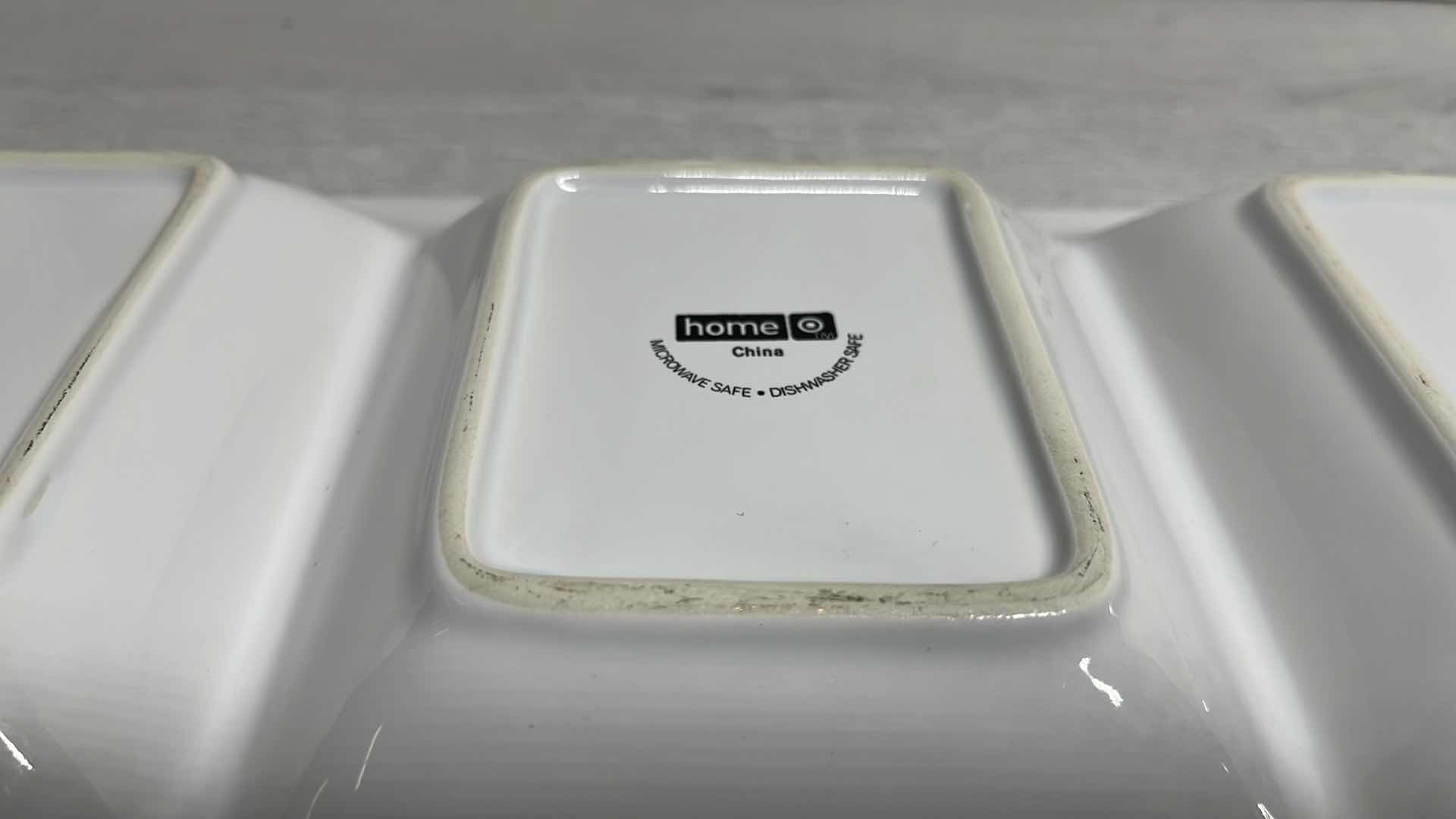 Photo 4 of TARGET HOME WHITE DIVIDED CERAMIC TRAY 7.25” X 16.5” H 1.5”