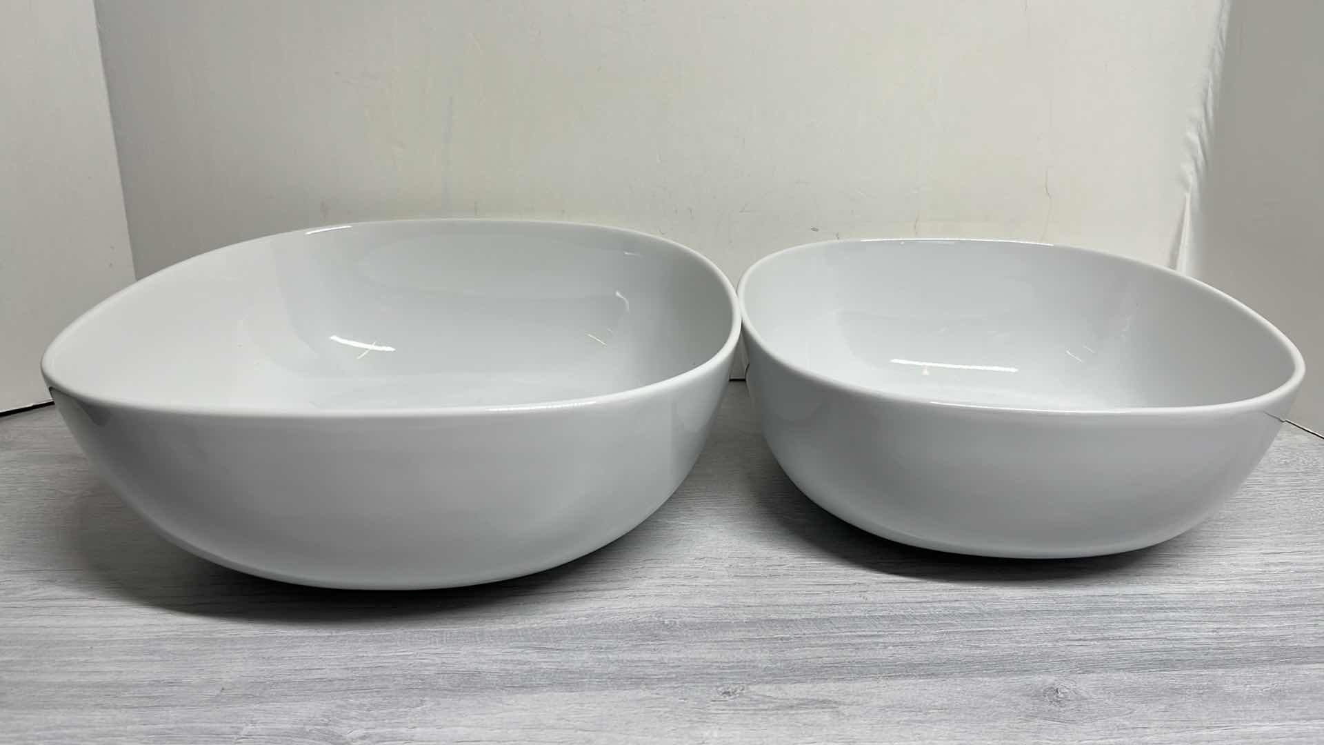 Photo 1 of DENMARK TOOLS FOR COOKS 2-PC WHITE STONEWARE PORCELAIN DISHES 10.25” X 10.75” & 8.75” X 9”