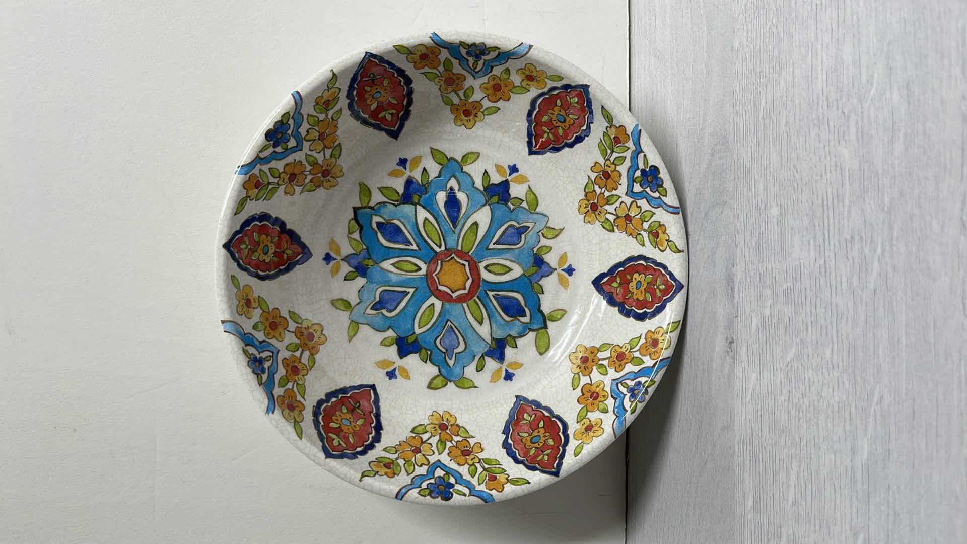 Photo 1 of IZNIK TILE OUTDOOR MELAMINE BOWLS 8” X 2.25” (4)