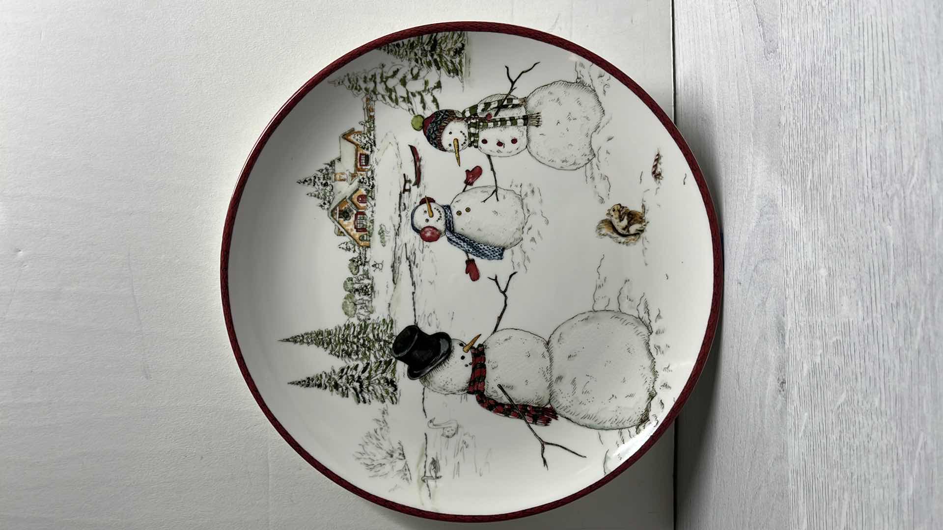 Photo 1 of WILLIAMS SONOMA SNOWMAN COLLECTION 10.25” DINNER PLATES (10)