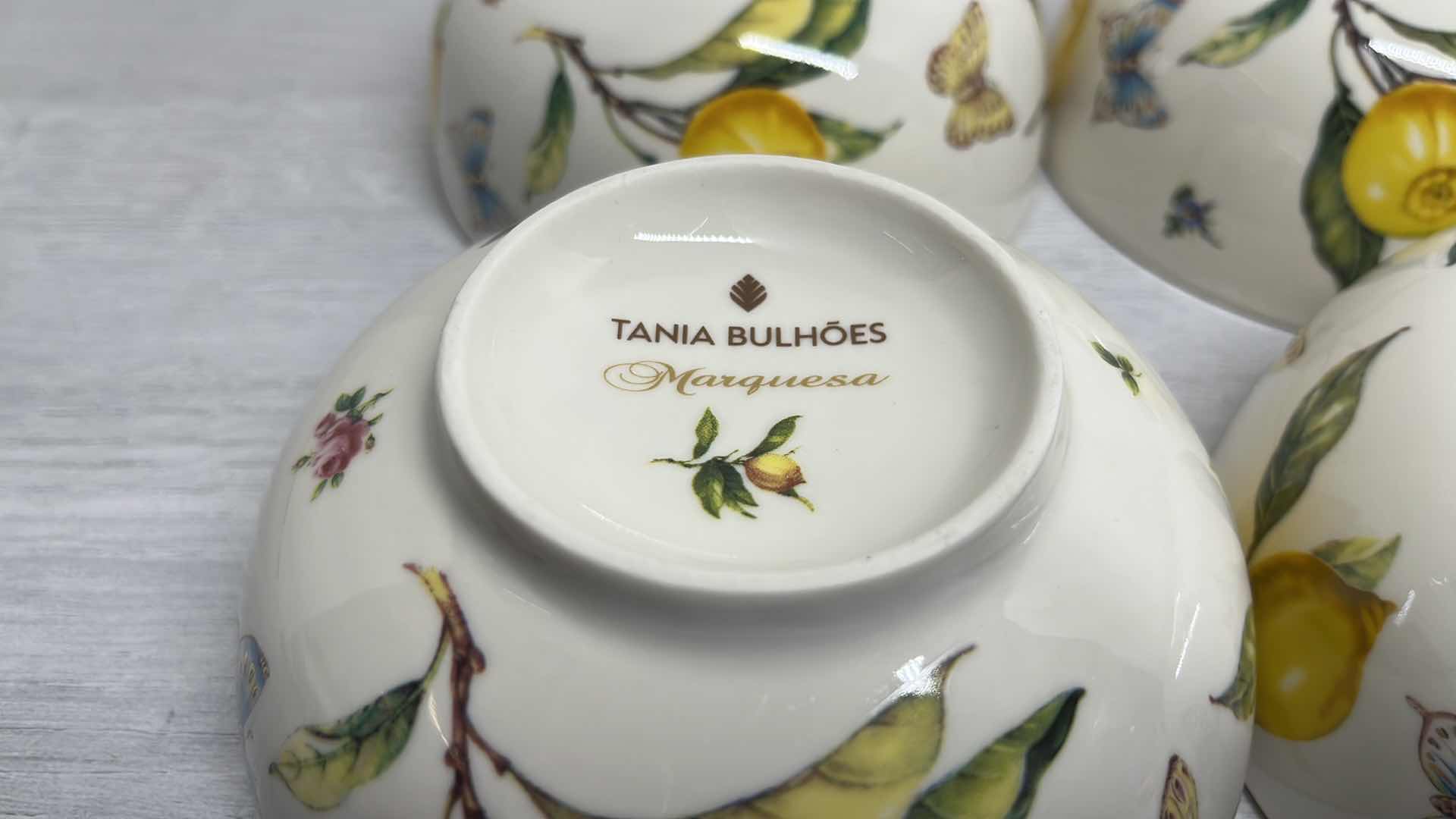 Photo 5 of TANIA BULHOES MARQUESA COLLECTION PORCELAIN BOWL 5.75” X 2.9” (4)