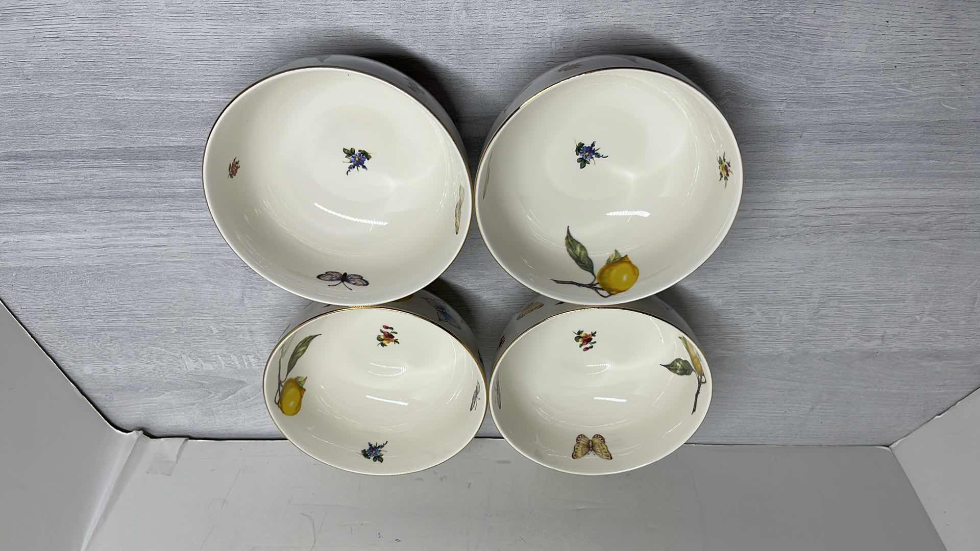 Photo 3 of TANIA BULHOES MARQUESA COLLECTION PORCELAIN BOWL 5.75” X 2.9” (4)