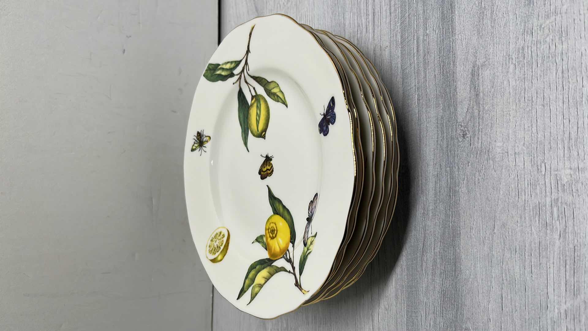 Photo 2 of TANIA BULHOES MARQUESA COLLECTION PORCELAIN 7.5” DESSERT PLATE  (6)