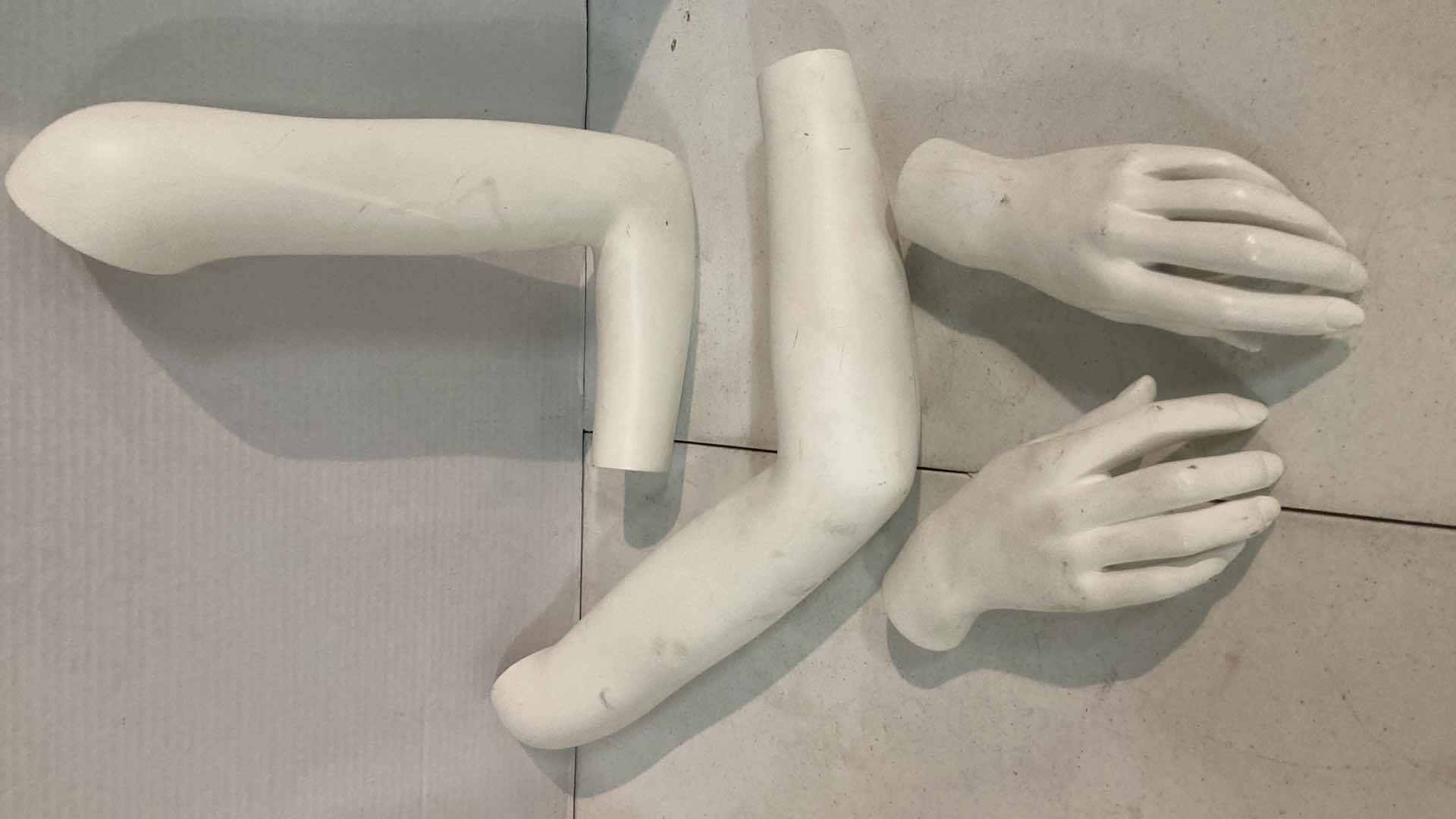 Photo 1 of FEMALE MANNEQUIN 19” LIMBS  (2) & 9” HANDS (2)