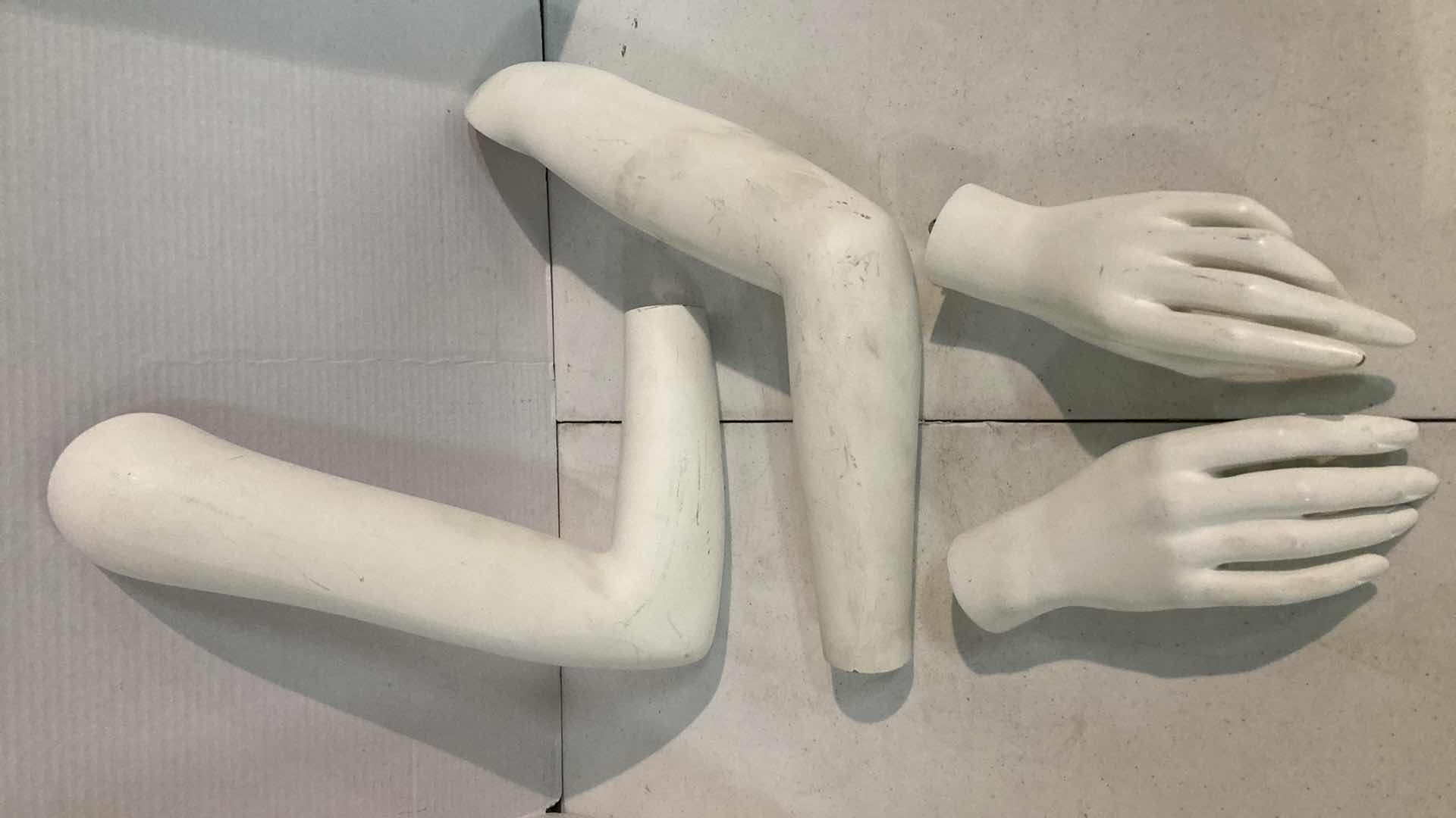 Photo 1 of FEMALE MANNEQUIN 19” LIMBS  (2) & 9” HANDS (2)