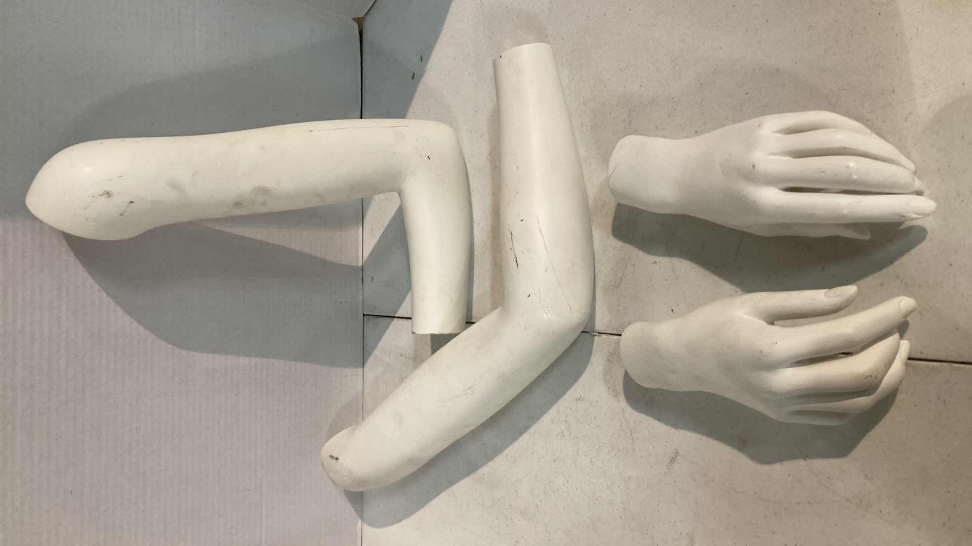 Photo 1 of FEMALE MANNEQUIN 19” LIMBS  (2) & 9” HANDS (2)