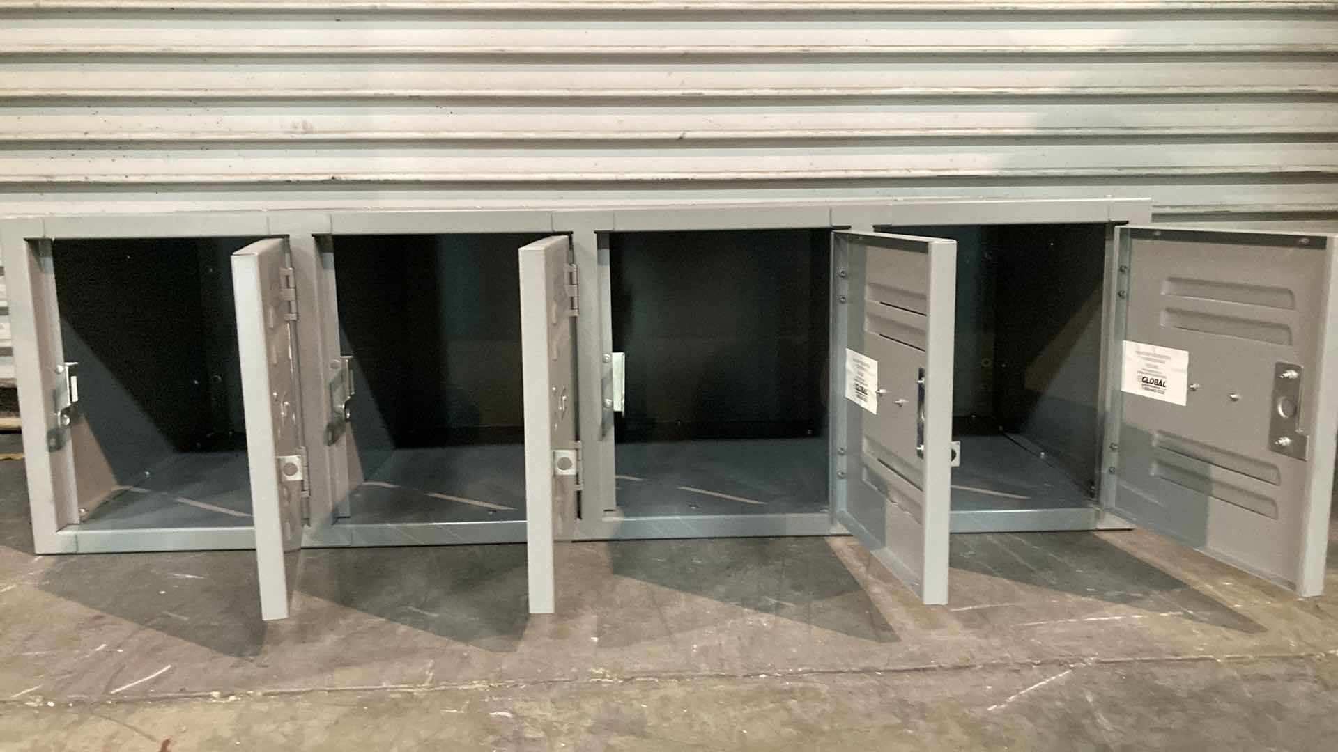 Photo 4 of GLOBAL 4 COMPARTMENT METAL LOCKERS 45” X 19” H14”