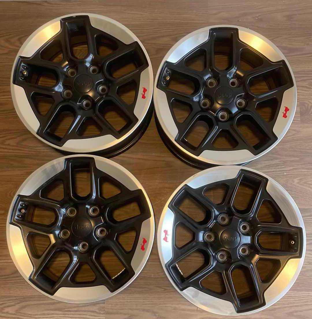 Photo 1 of MOPAR JEEP 2018 RUBICON OEM 17” ALUMINUM WHEELS RIMS SET OF 4