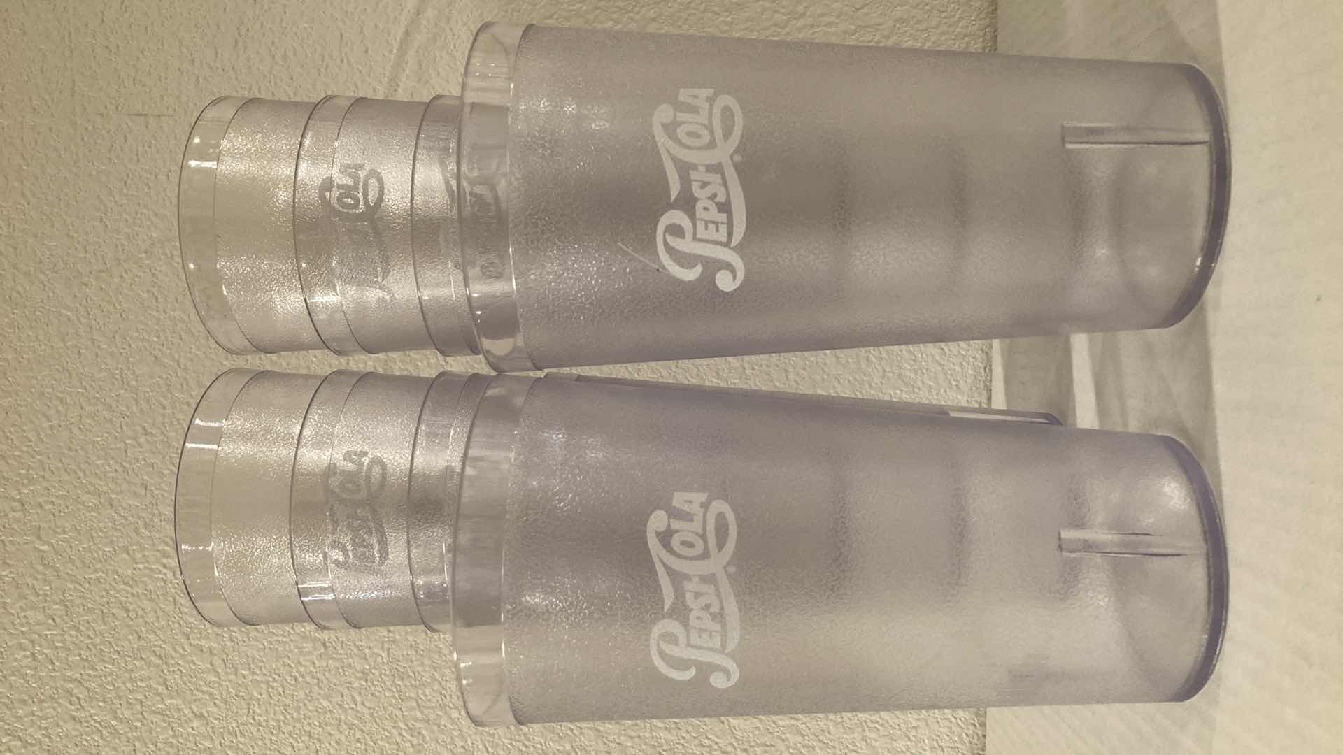 Photo 1 of IMPACT INTERNATIONAL CLASSIC PEPSI COLA LOGO PLASTIC TUMBLER BAR CUPS 32FLOZ (10)