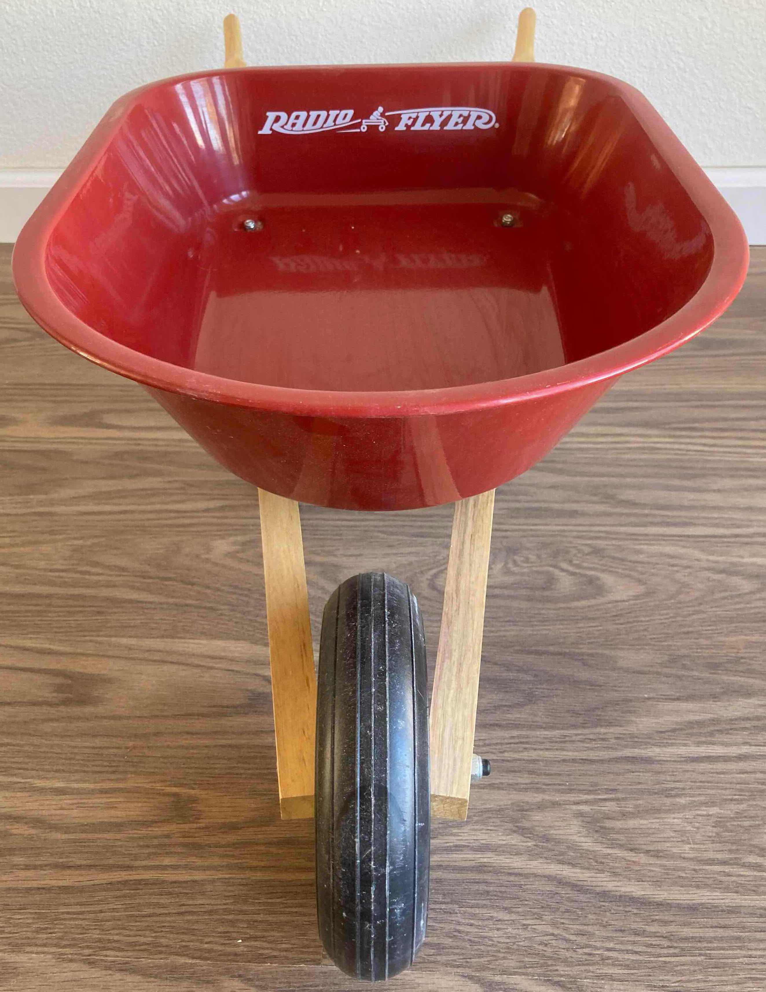 Photo 2 of RADIO FLYER MINI RED WHEEL BARREL 13.25” X 33.5” H11”