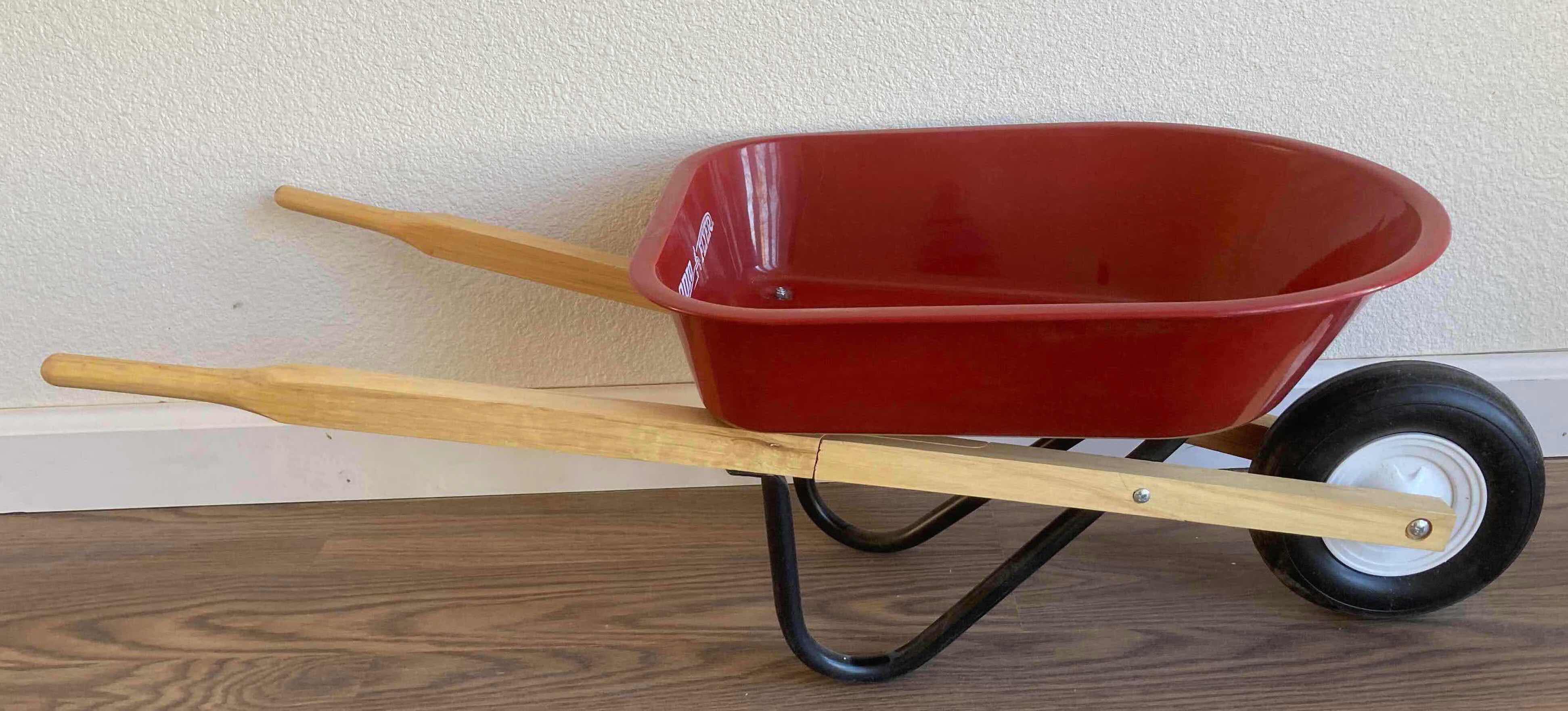 Photo 1 of RADIO FLYER MINI RED WHEEL BARREL 13.25” X 33.5” H11”