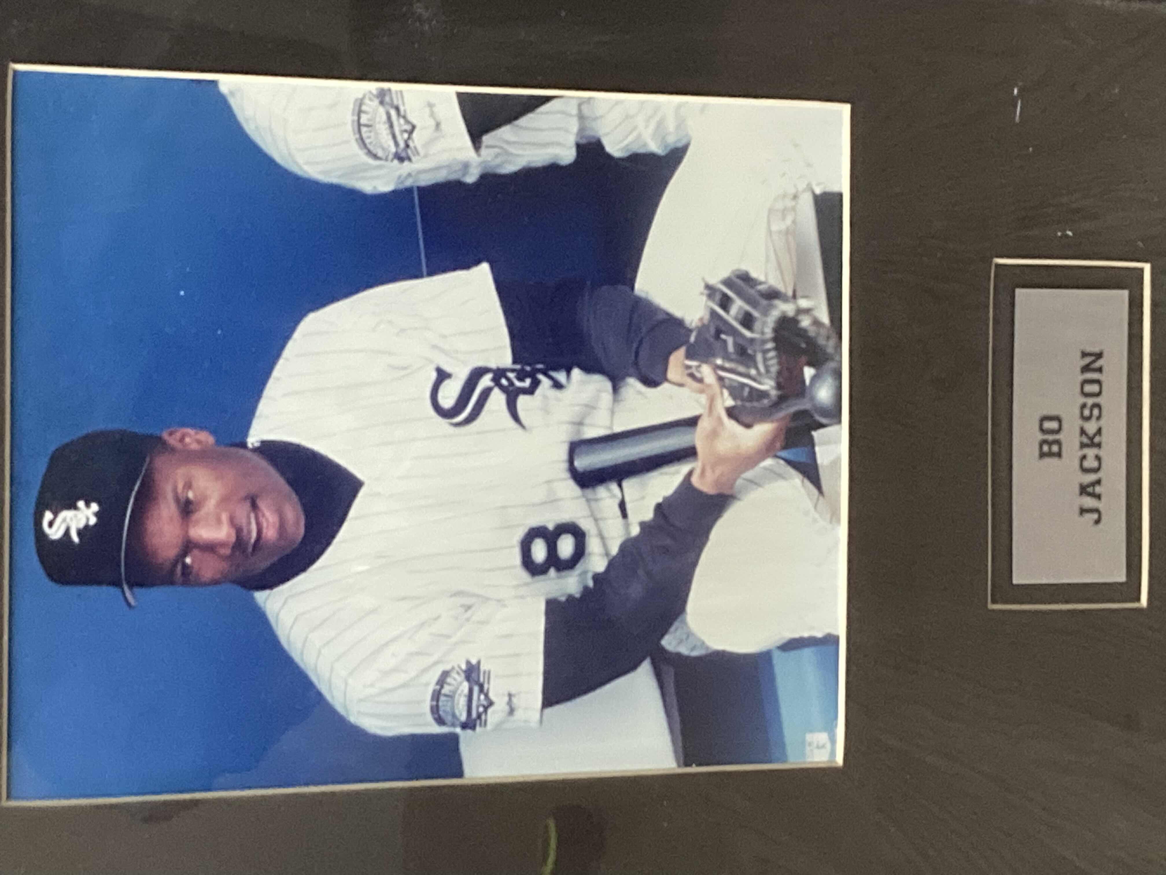Photo 2 of BO JACKSON WHITE SOX #8 MLB BASEBALL FRAMED PHOTOGRAPH 13” X 19”