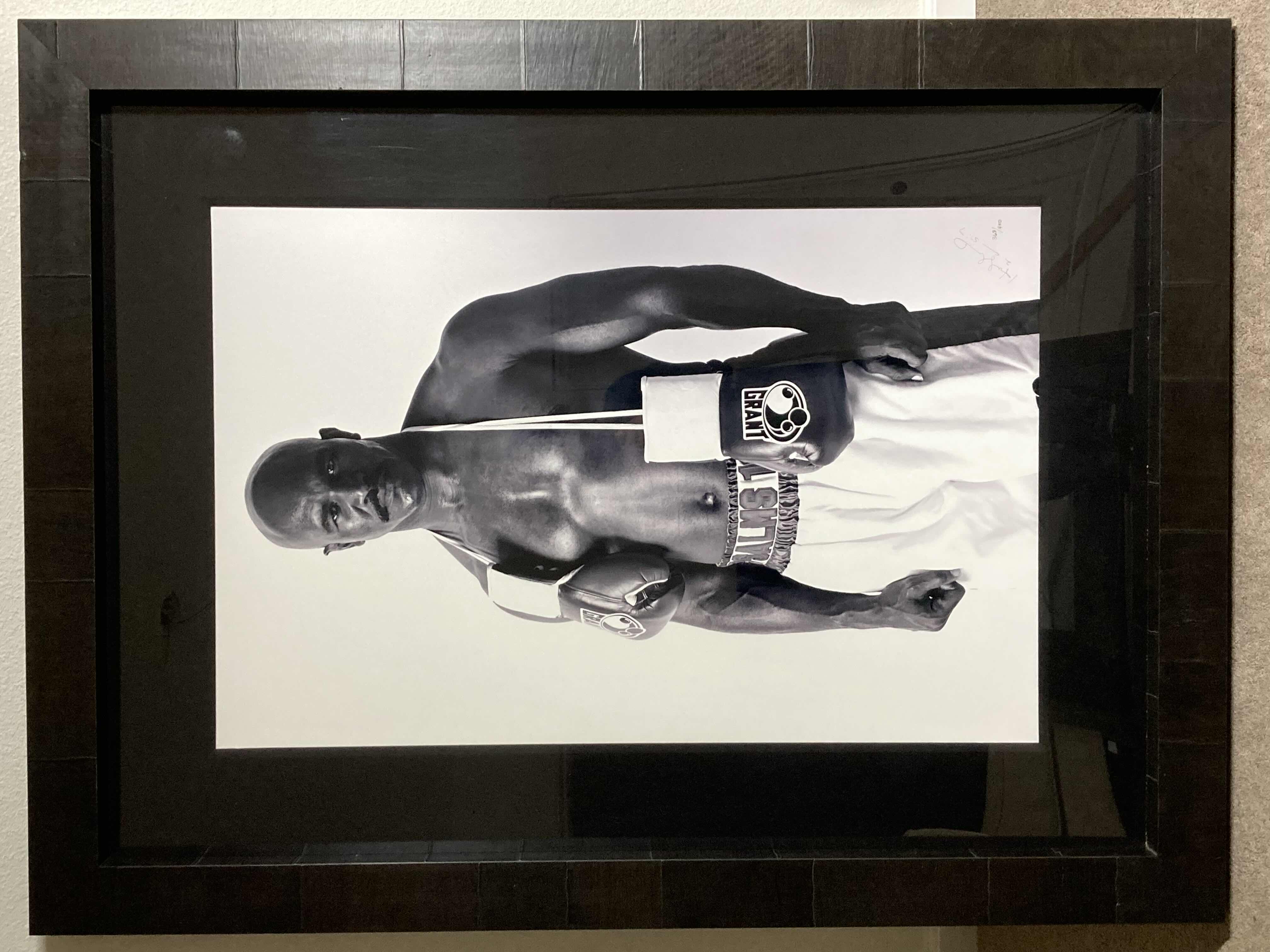 Photo 1 of EVANDER HOLYFIELD PHOTOGRAPHED BY PETER LIK AUTOGRAPHED BY EVANDER HOLYFIELD 368/450 41” X 2.75” H54.5”
