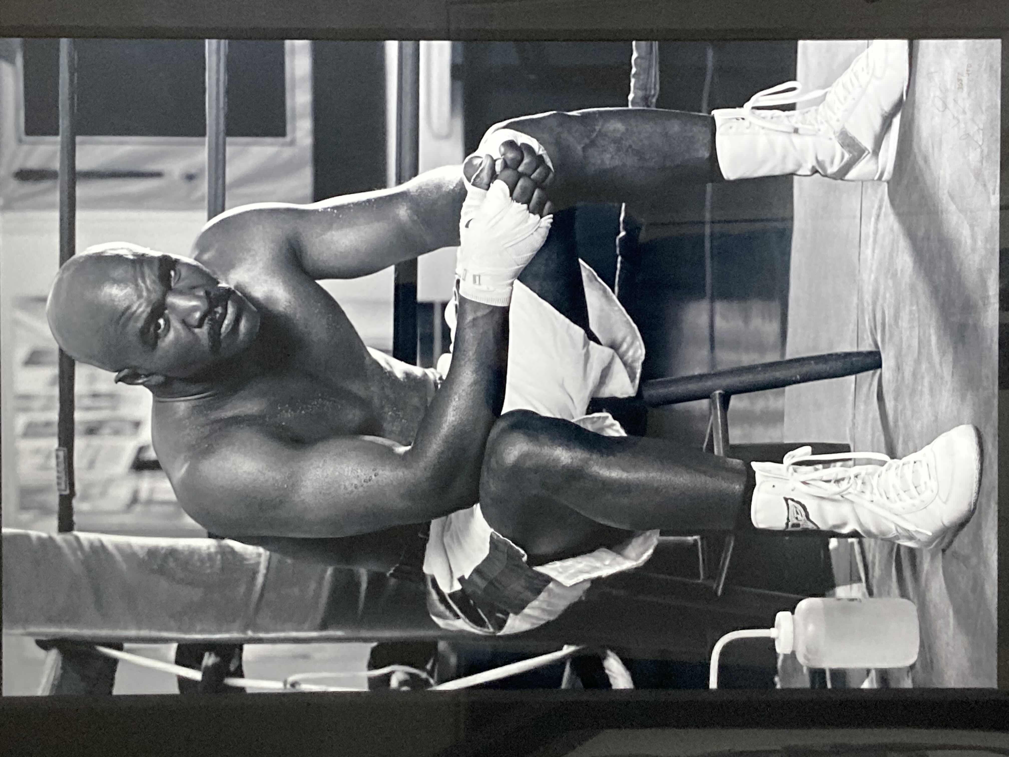 Photo 2 of EVANDER HOLYFIELD PHOTOGRAPHED BY PETER LIK AUTOGRAPHED BY EVANDER HOLYFIELD 368/450 41” X 2.75” H54.5”