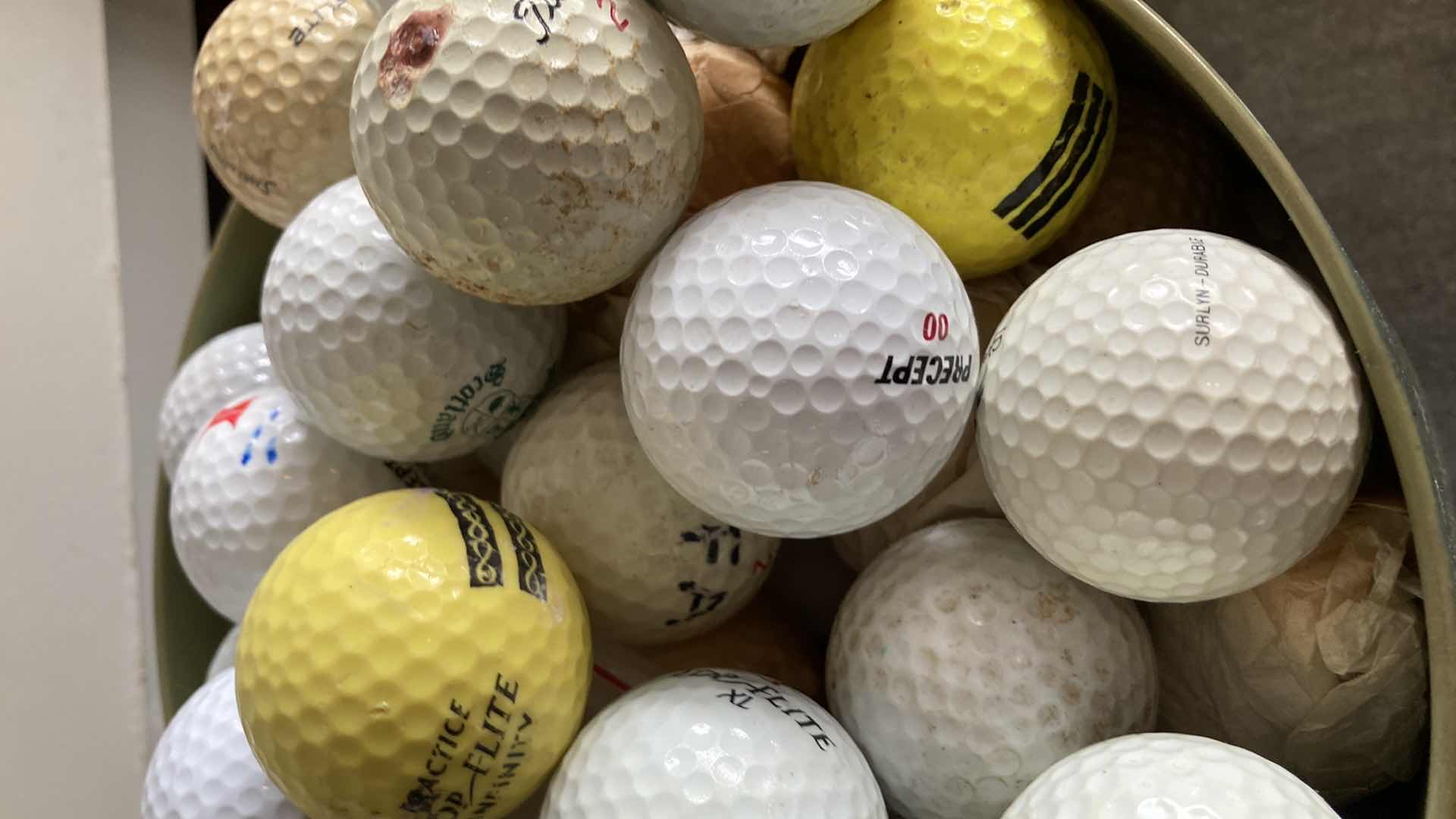 Photo 4 of GOLF BALLS- VARIOUS BRANDS CONTAINERS DIMENSIONS 8.5” X 9”