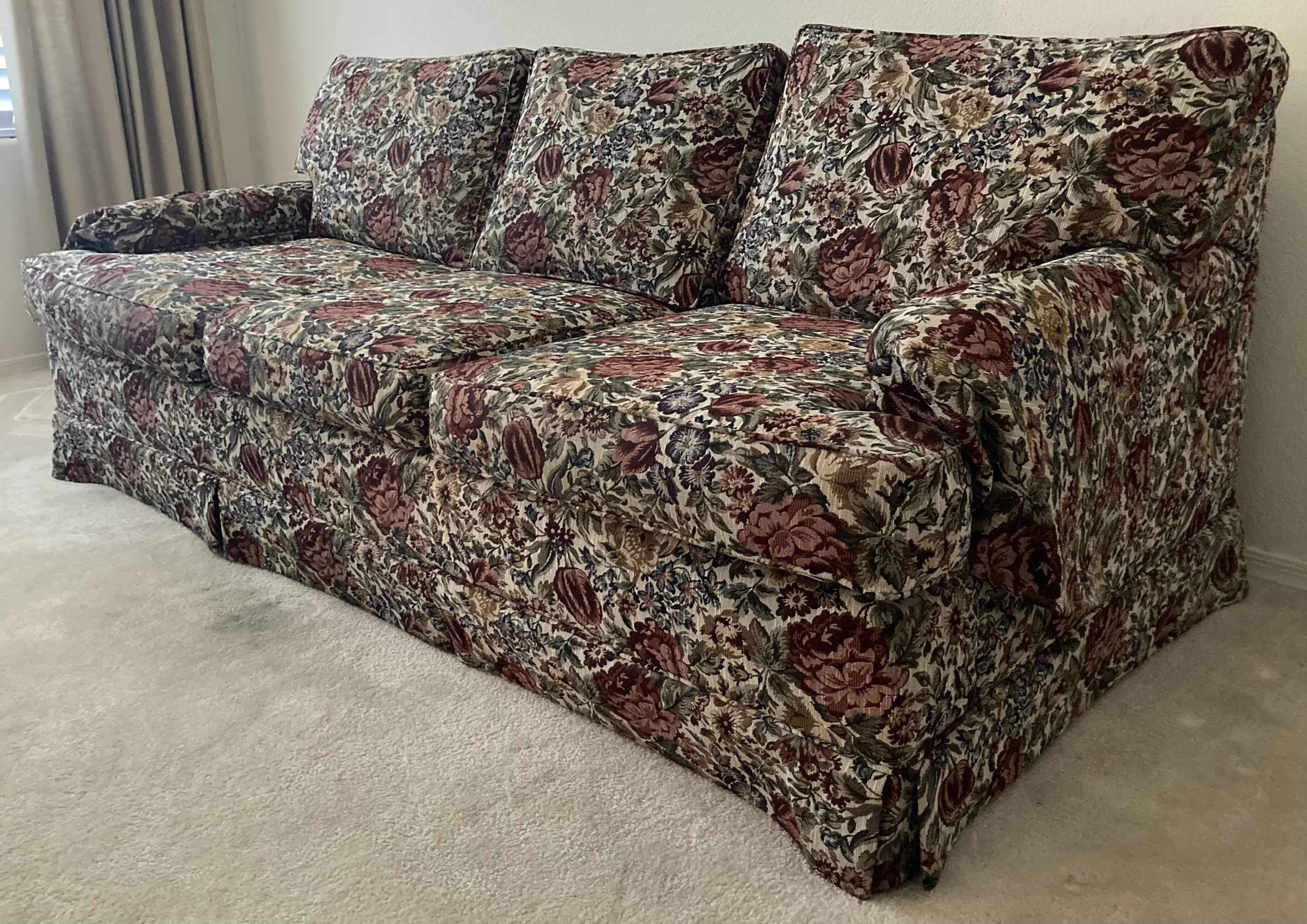 Photo 2 of FLORAL SOFA W PULL OUT MATTRESS 78” X 35” H30”