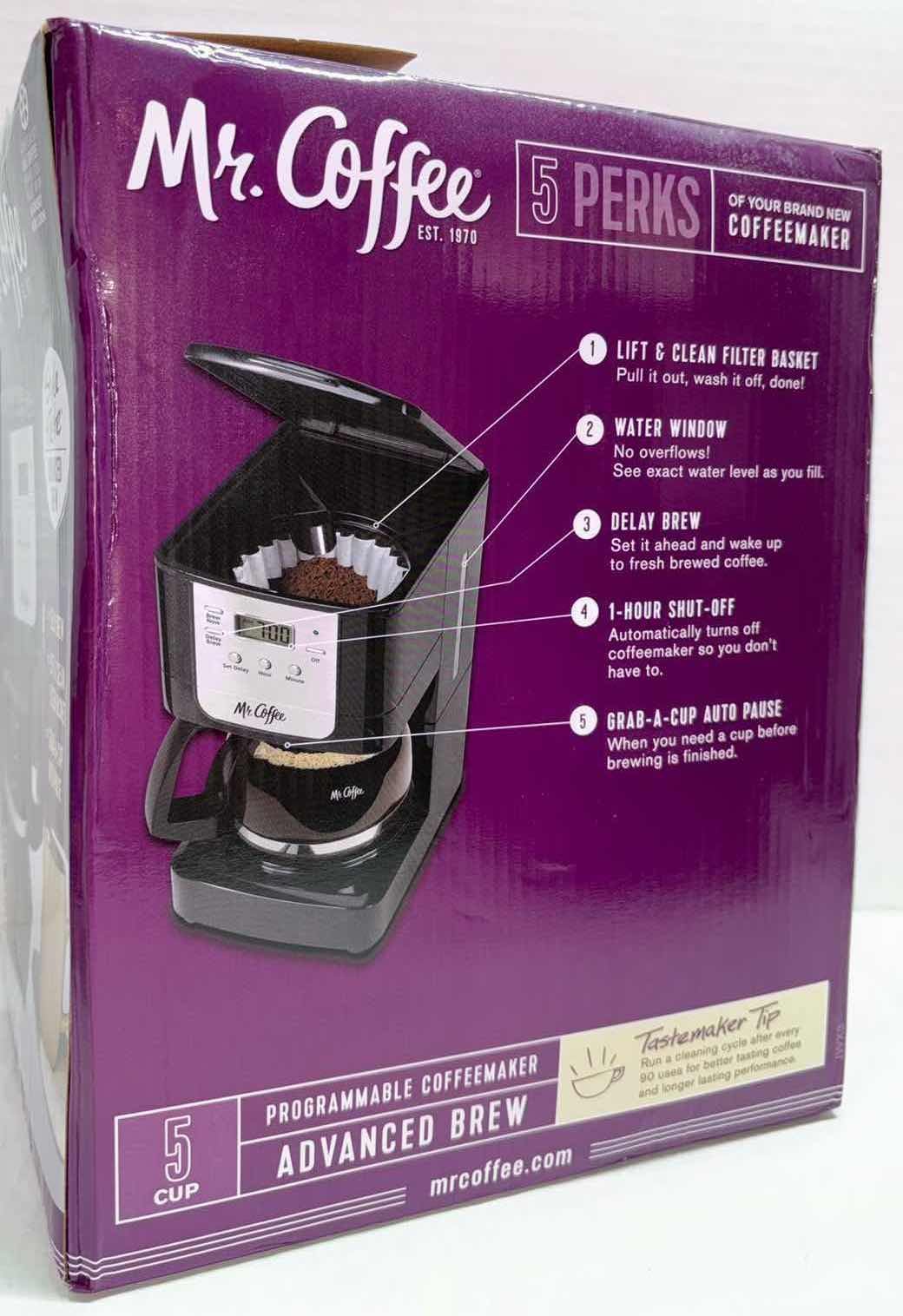 Photo 6 of MR. COFFEE STYLE & TASTE ADVANCED BREW 5 CUP PROGRAMMABLE COFFEE MAKER W USER MANUAL & FILTERS