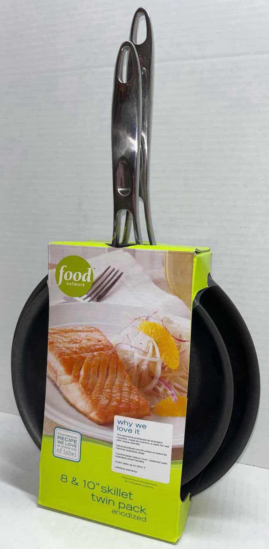 Photo 1 of NEW FOOD NETWORK 8” & 10” ANODIZED SKILLET TWIN PACK