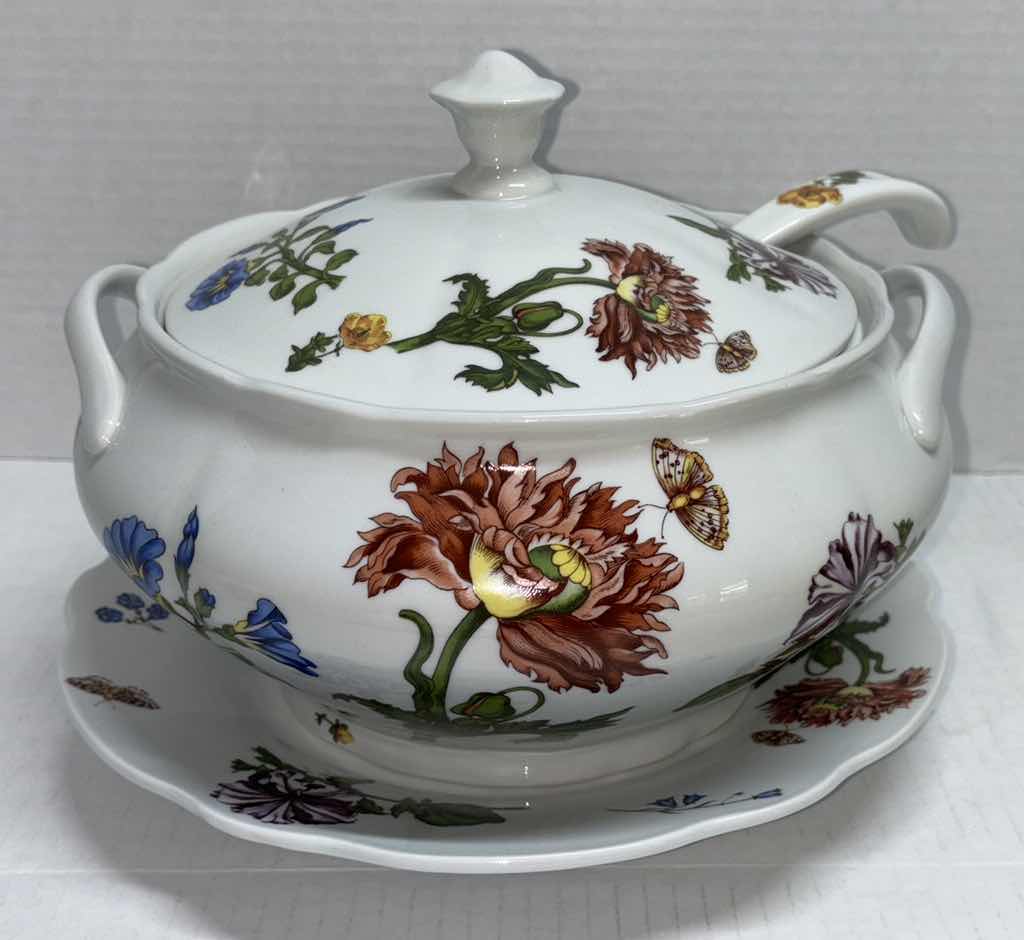 Photo 1 of “CAROLINE” BY BIA CORDON BLEU PORCELAIN TUREEN & LID W LADLE & UNDERPLATE