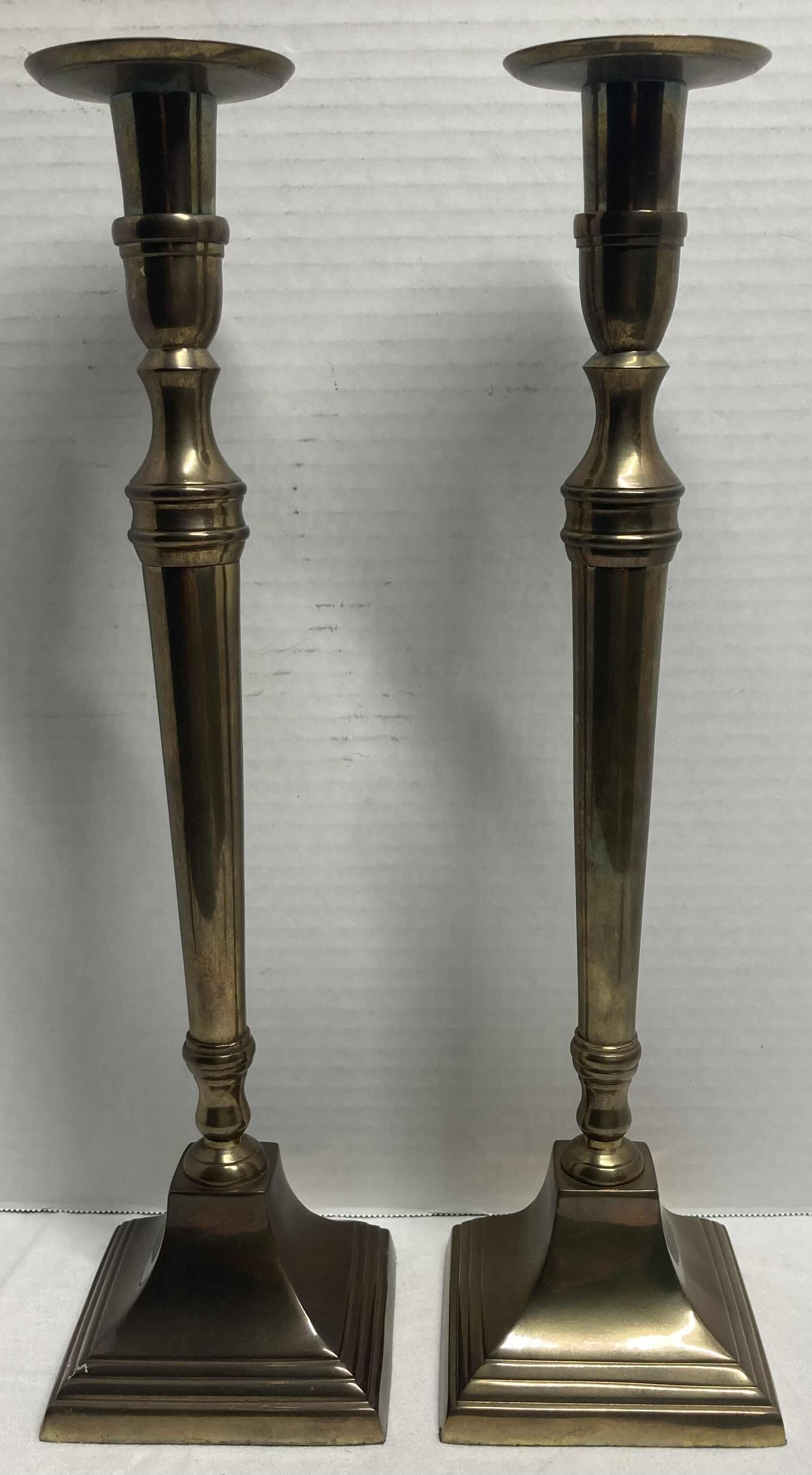 Photo 1 of BOMBAY BRASS CANDLESTICK HOLDERS H16”