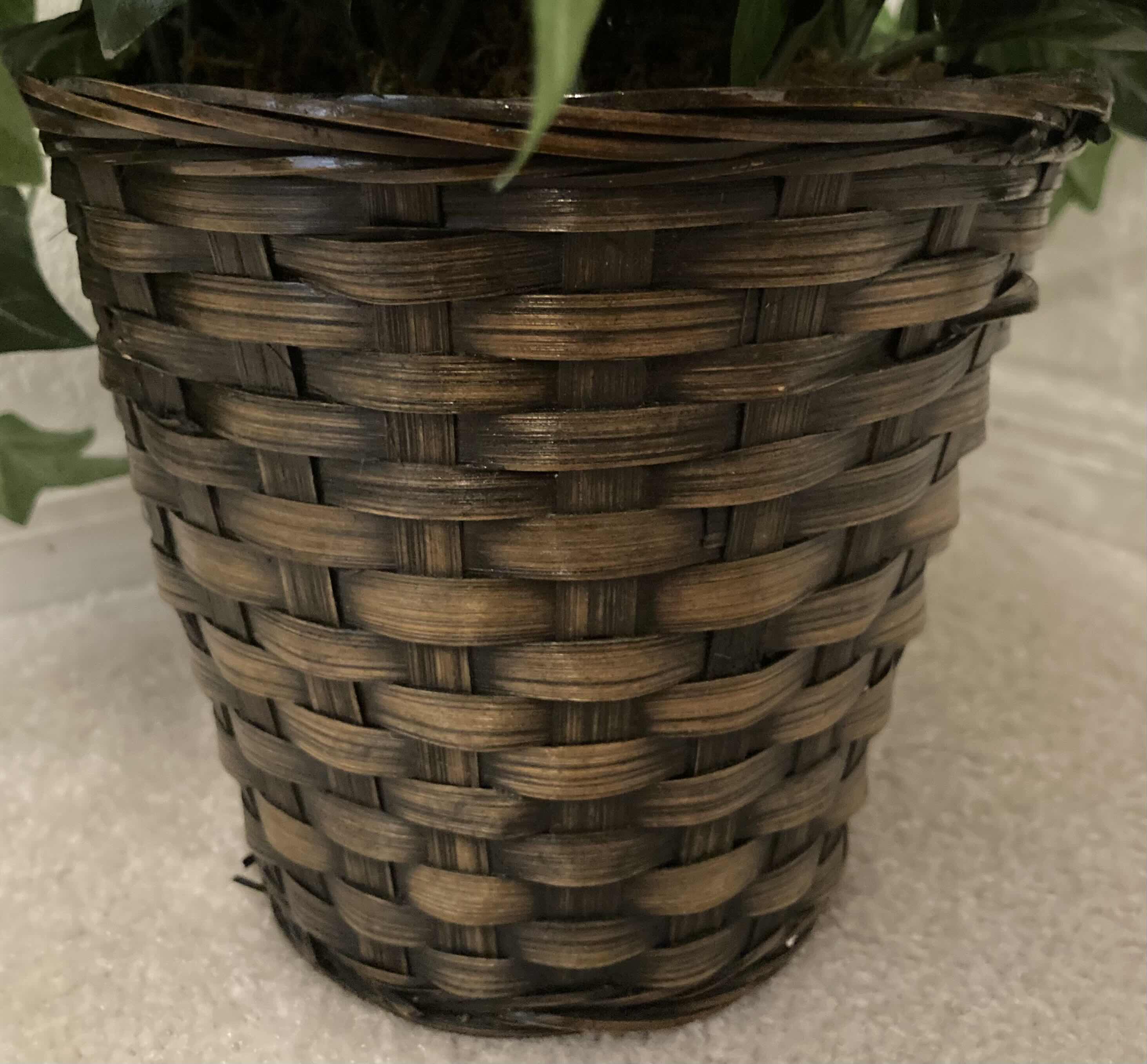 Photo 3 of IVY ARTIFICIAL DECORATIVE PLANT W RATTAN BASKET H12”