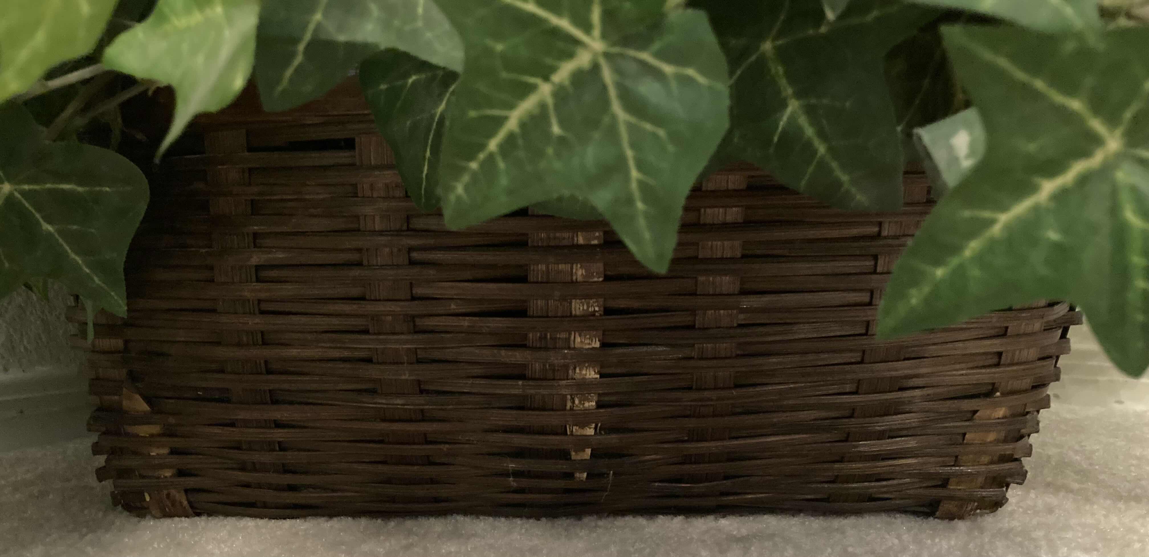 Photo 3 of POTHOS & IVY ARTIFICIAL DECORATIVE PLANT W RATTAN BASKET 38” X H16”