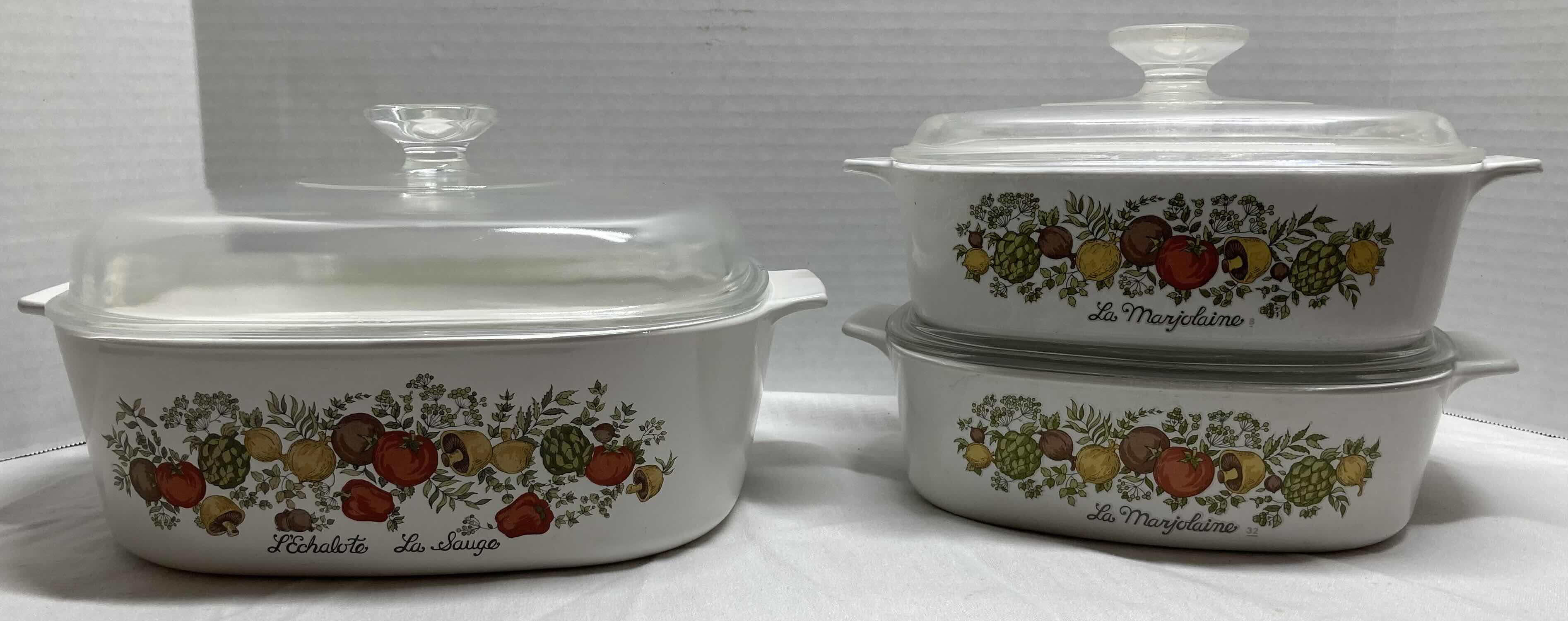 Photo 1 of PYREX CORNING WARE 2-4QT BAKING PANS W LID