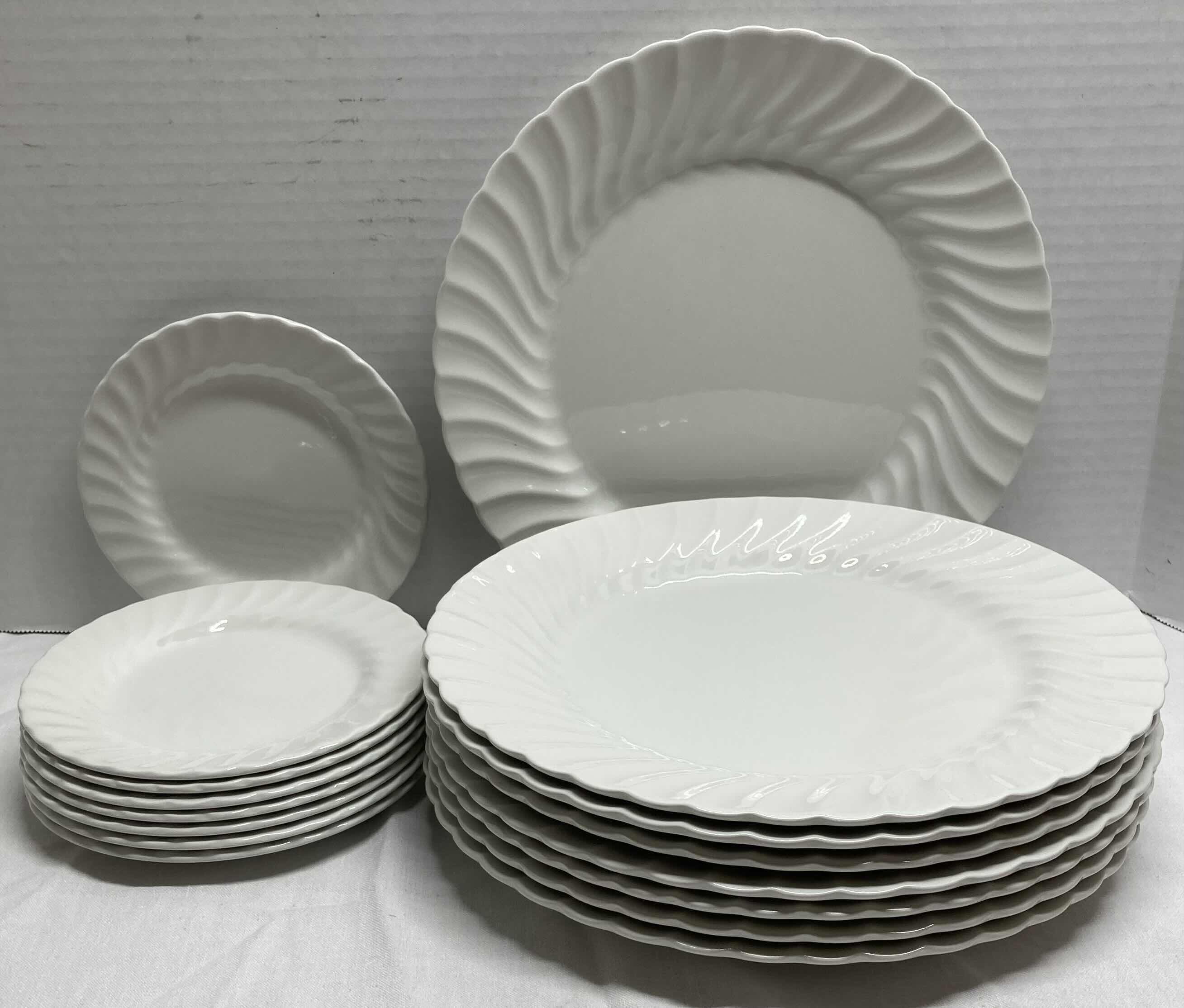 Photo 2 of JOHNSON BROS REGENCY WHITE IRONSTONE DINNERWARE SET (44PC)