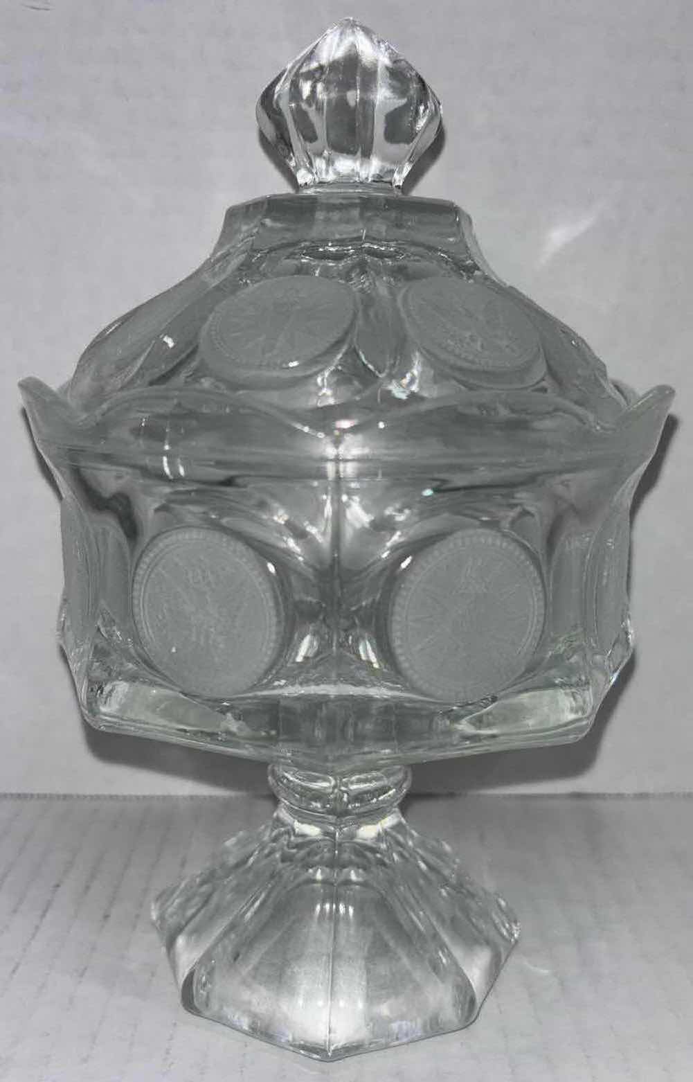 Photo 1 of VINTAGE 8.5” FOSTORIA COIN GLASS “WEDDING BOWL” CANDY COMPOTE DISH