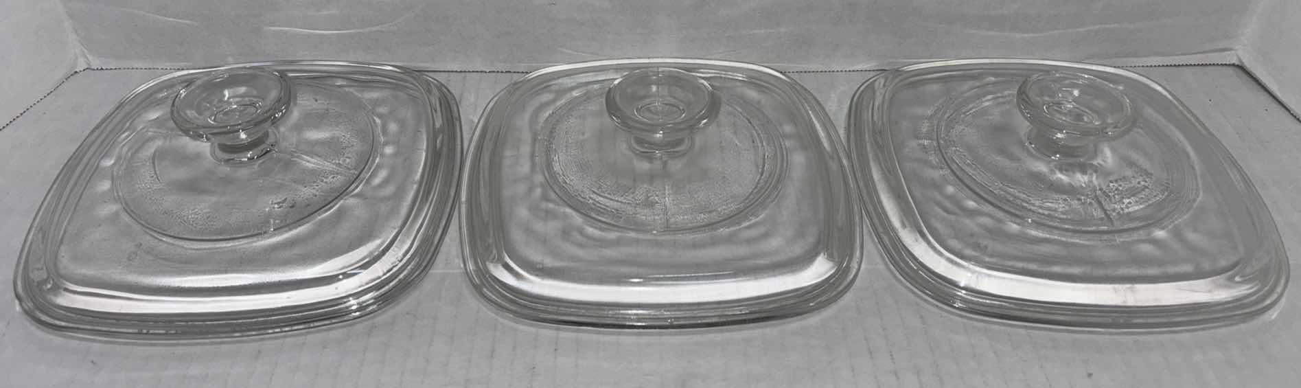 Photo 2 of 4 PC GLASS CORNING WARE LIDS 6.5” X 6.5”